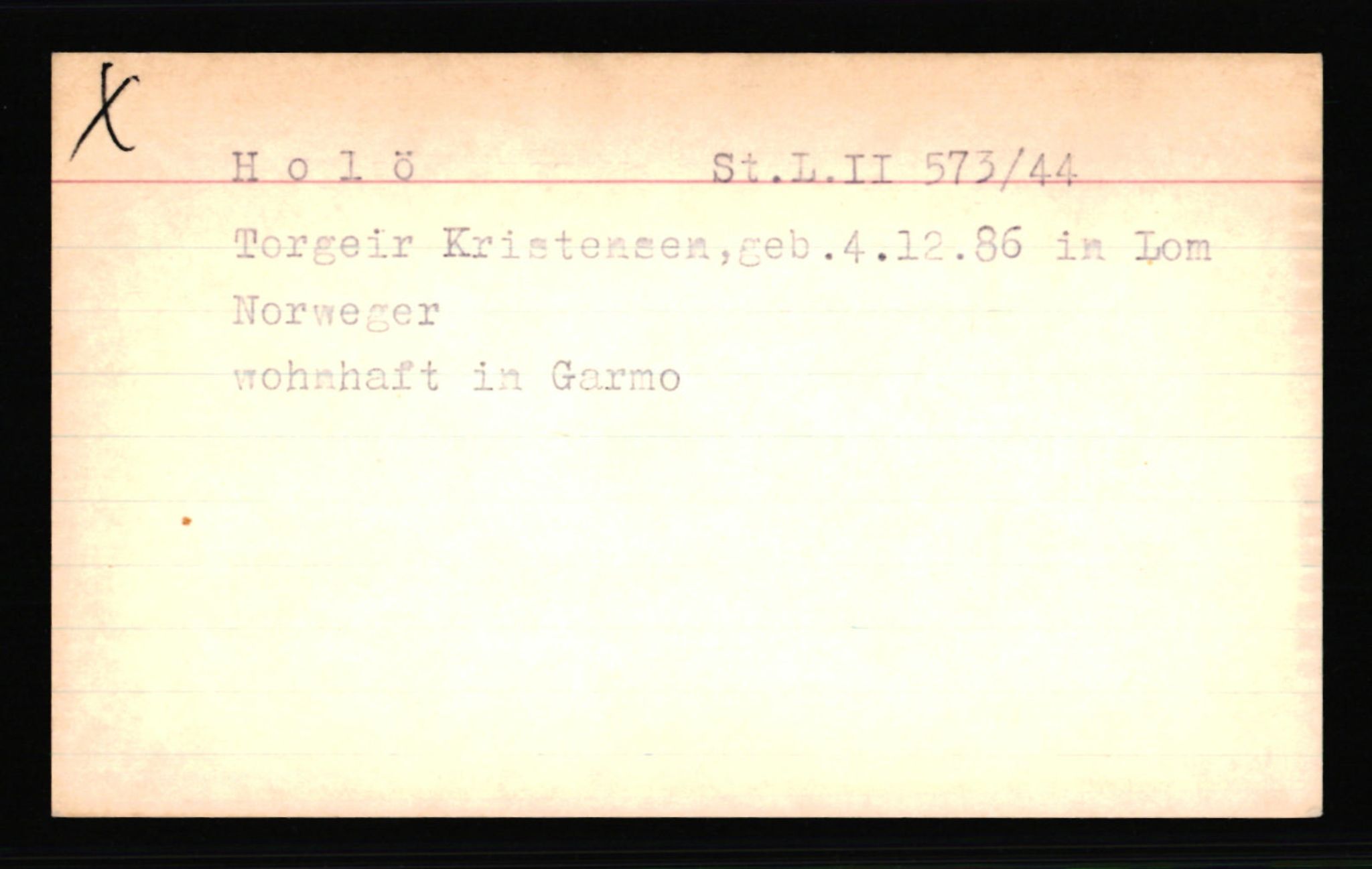 SS- und Polizeigericht Nord (IX), RA/RAFA-3182/0001/C/Ca/L0003: kartotekkort for personer alfabetisk på etternavn: H-Joha, 1940-1945, p. 408