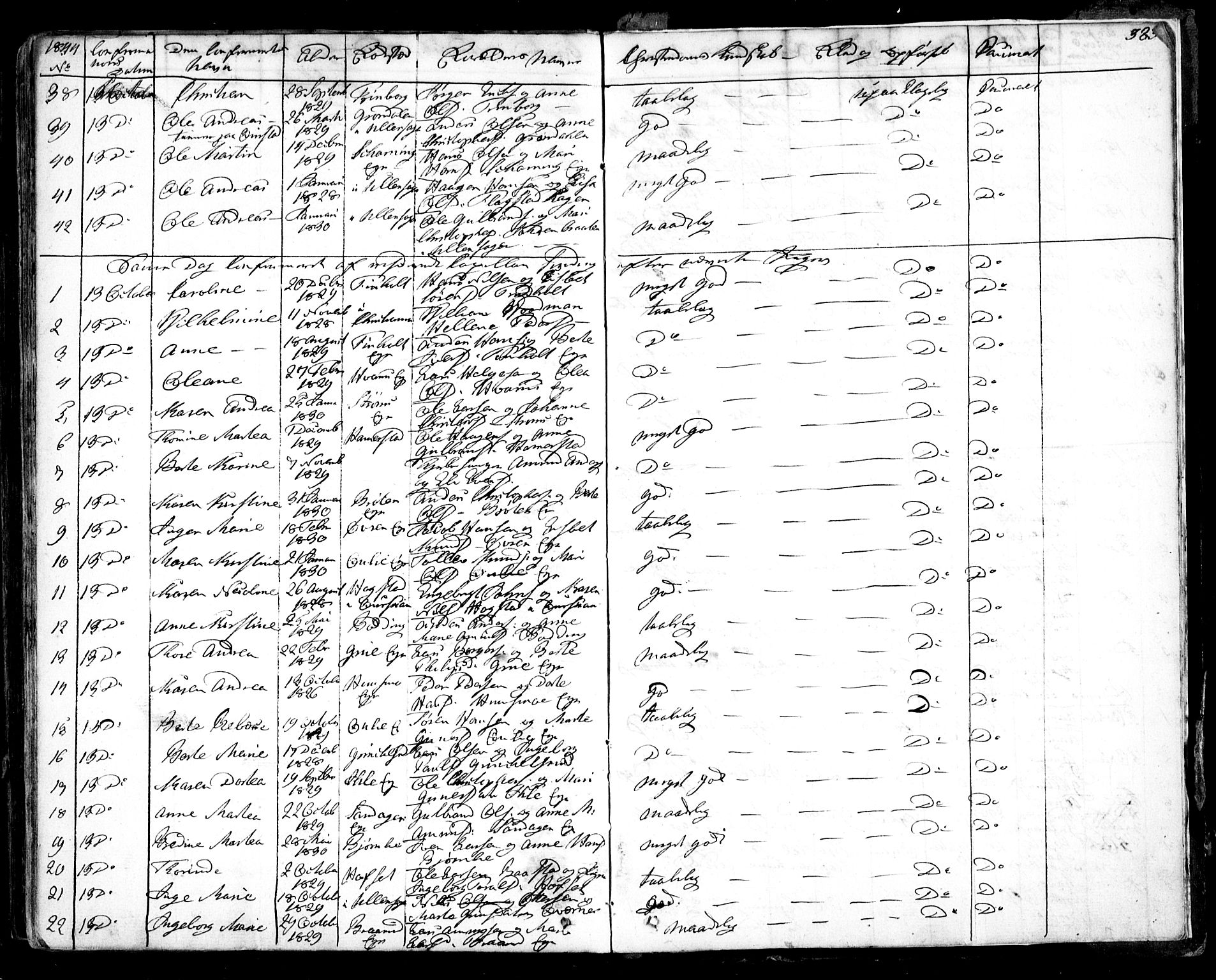 Nes prestekontor Kirkebøker, AV/SAO-A-10410/F/Fa/L0006: Parish register (official) no. I 6, 1833-1845, p. 383