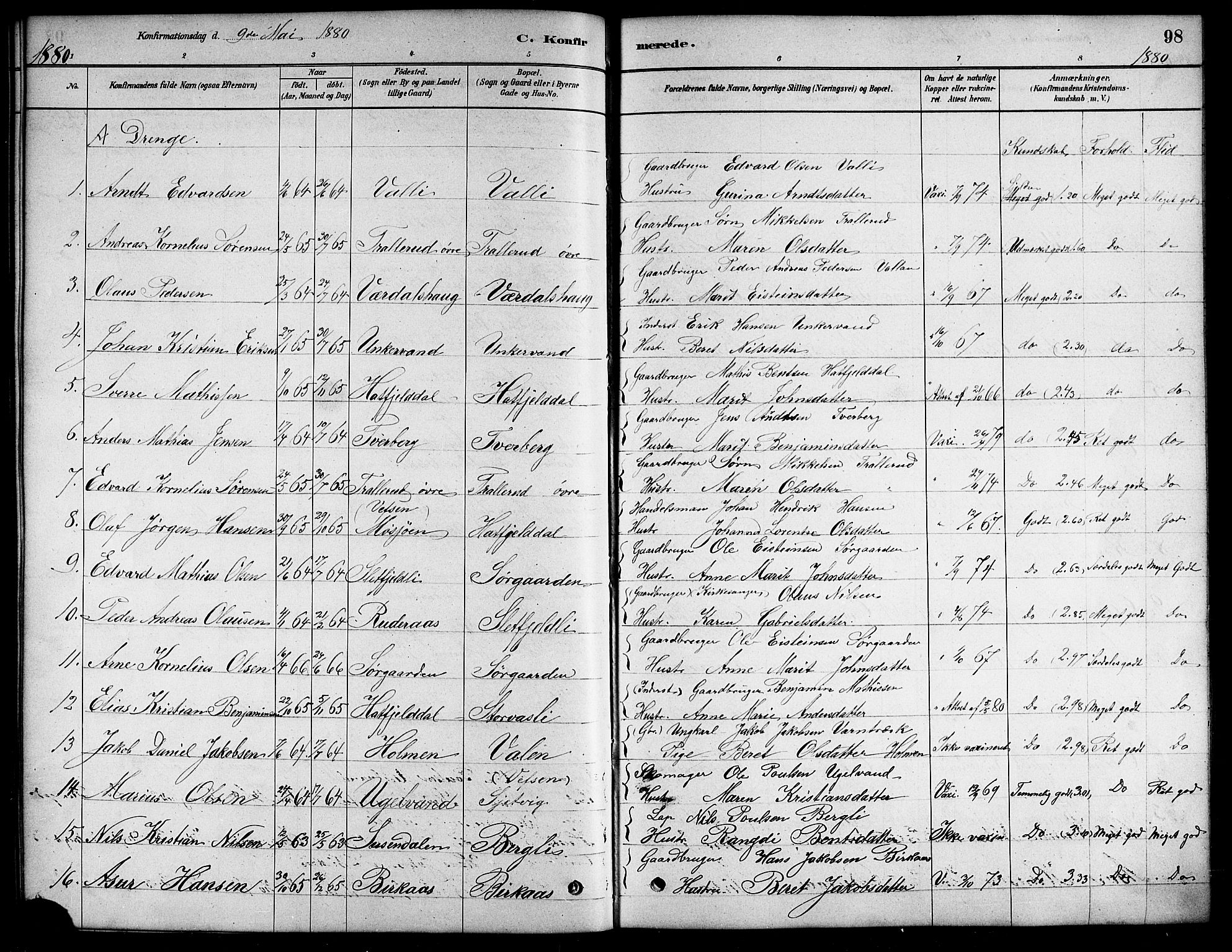 Ministerialprotokoller, klokkerbøker og fødselsregistre - Nordland, SAT/A-1459/823/L0330: Parish register (copy) no. 823C02, 1879-1916, p. 98
