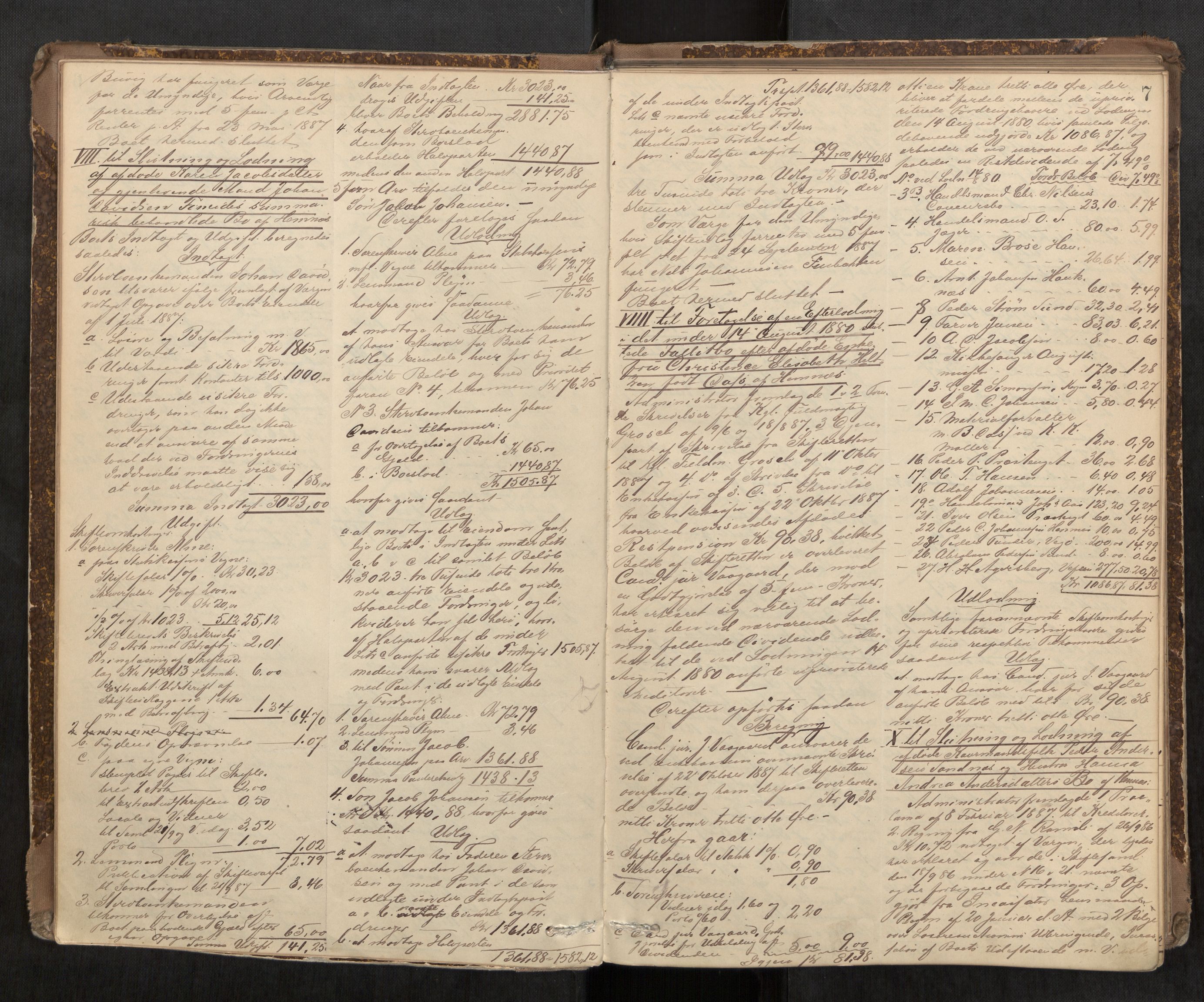 Rana sorenskriveri , AV/SAT-A-1108/1/3/3A/L0005: Skifteslutningsprotokoll, 1887-1890, p. 7