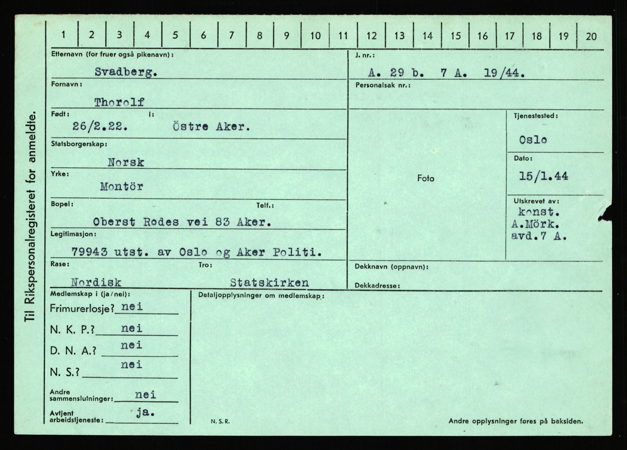 Statspolitiet - Hovedkontoret / Osloavdelingen, AV/RA-S-1329/C/Ca/L0014: Seterlien - Svartås, 1943-1945, p. 5014