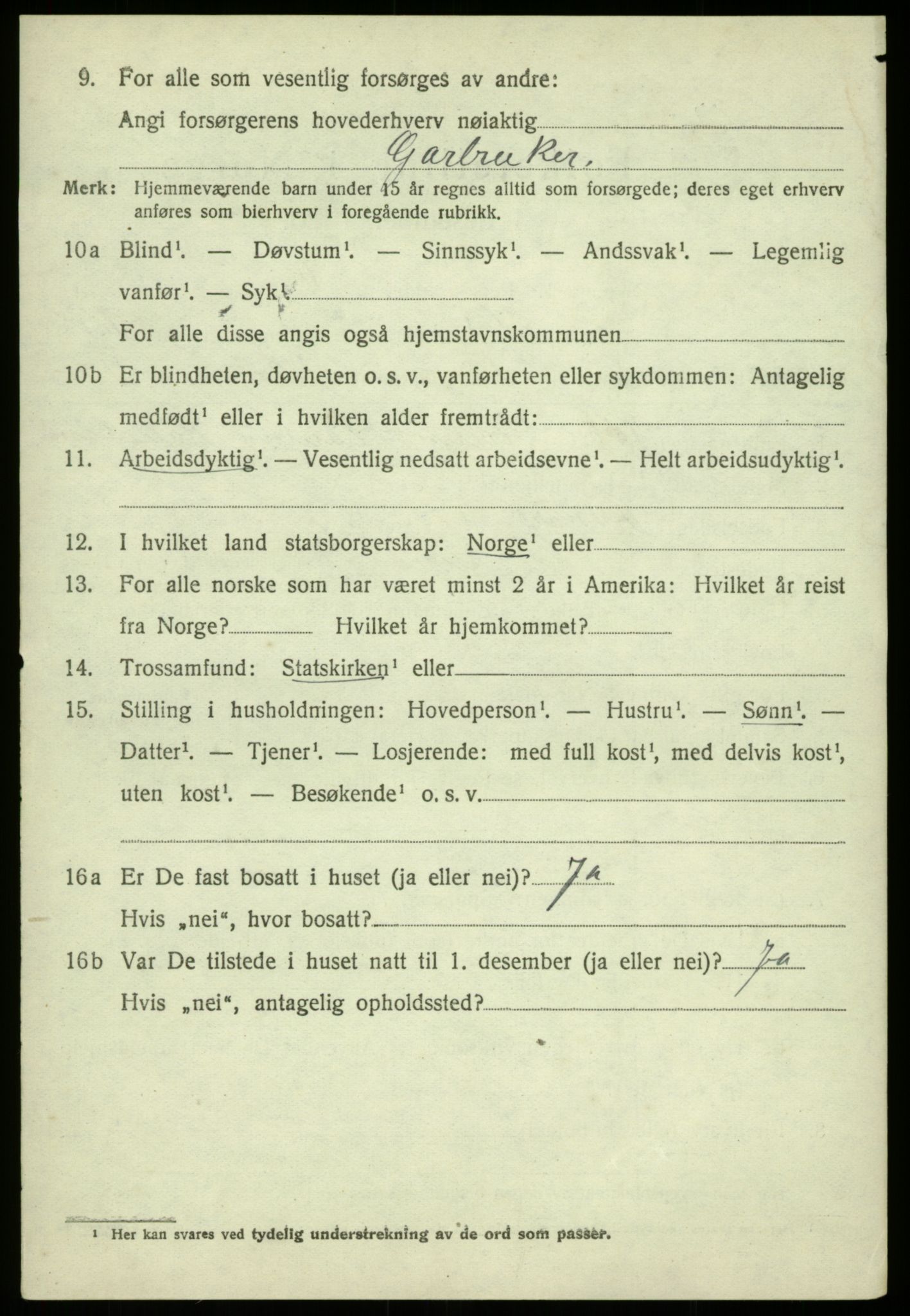 SAB, 1920 census for Os, 1920, p. 4831