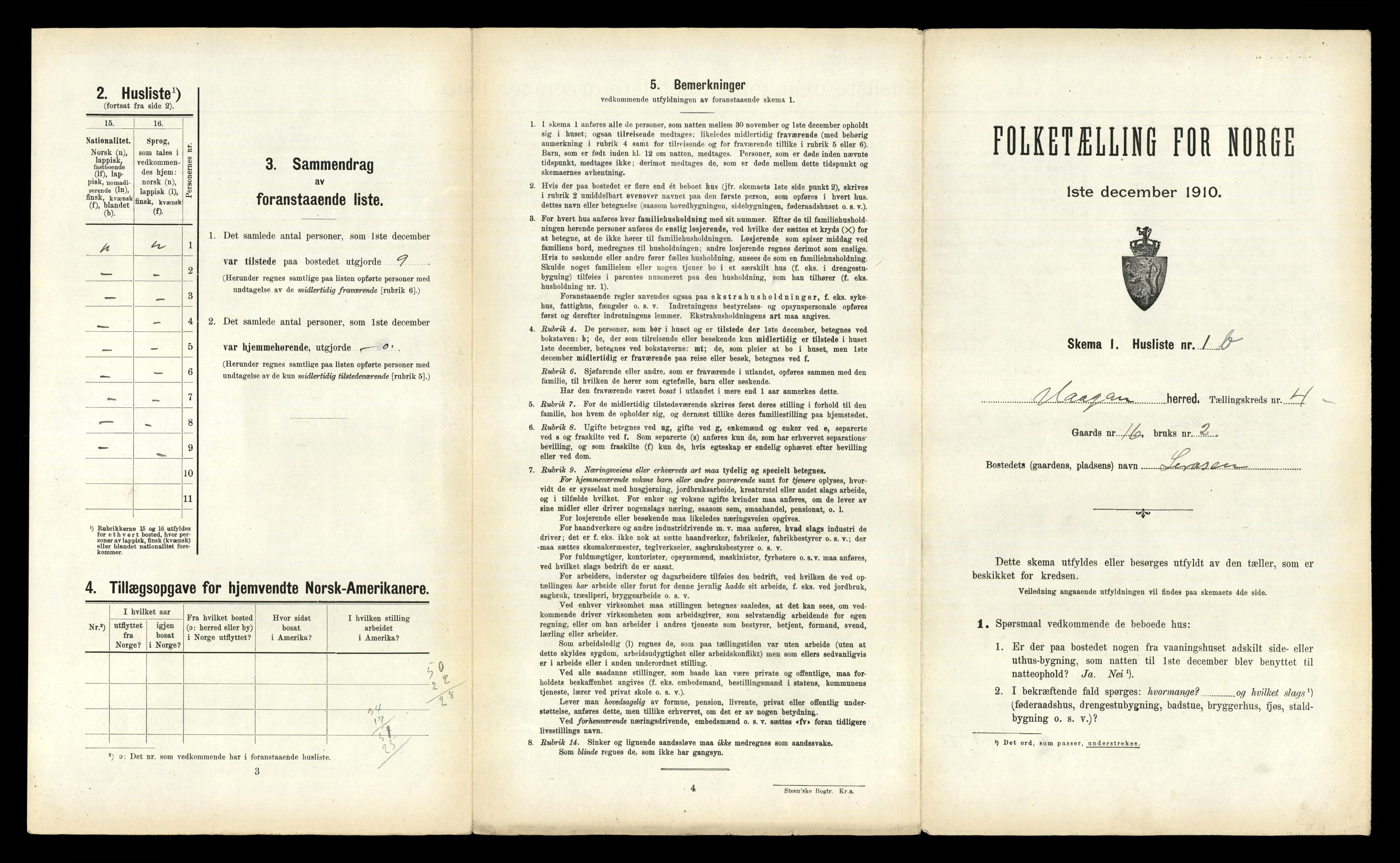 RA, 1910 census for Vågan, 1910, p. 389