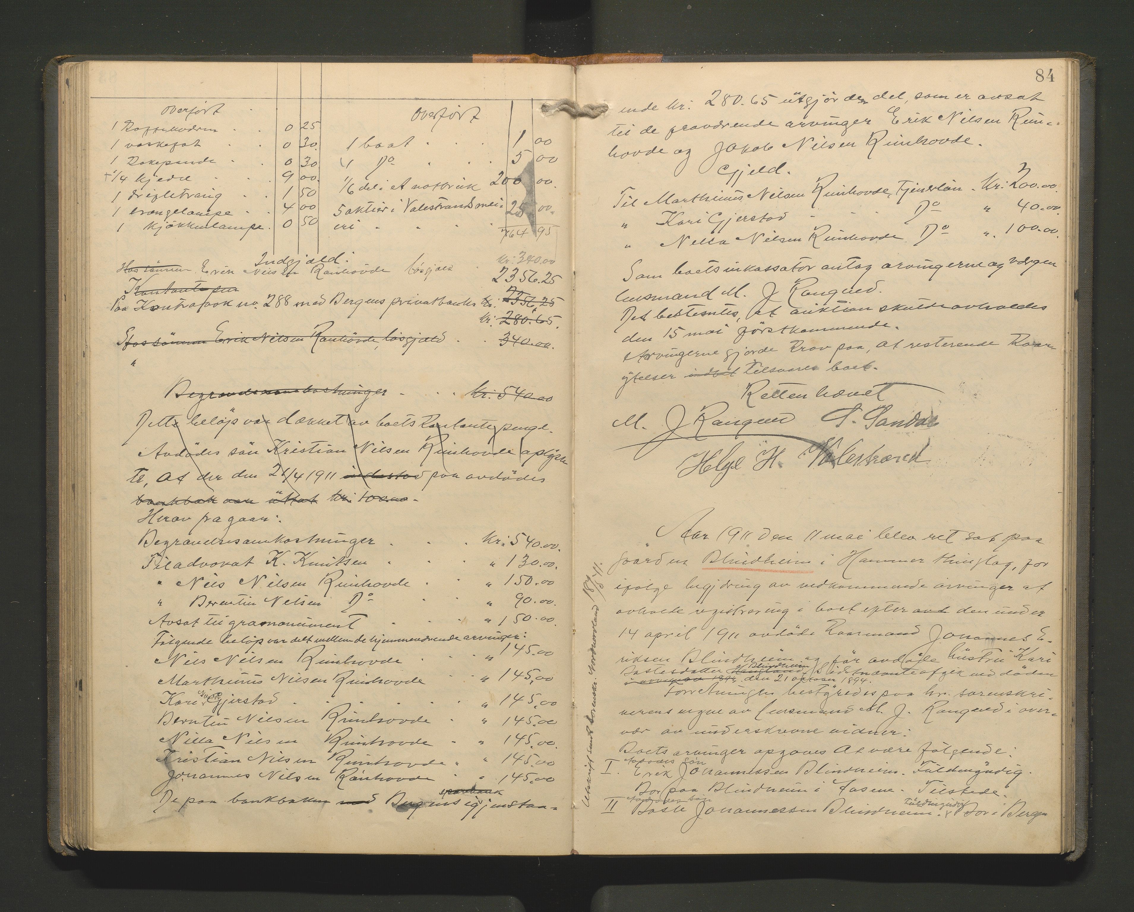 Lensmannen i Hamre, SAB/A-32601/0006/L0003: Registreringsprotokoll, 1904-1917, p. 83b-84a