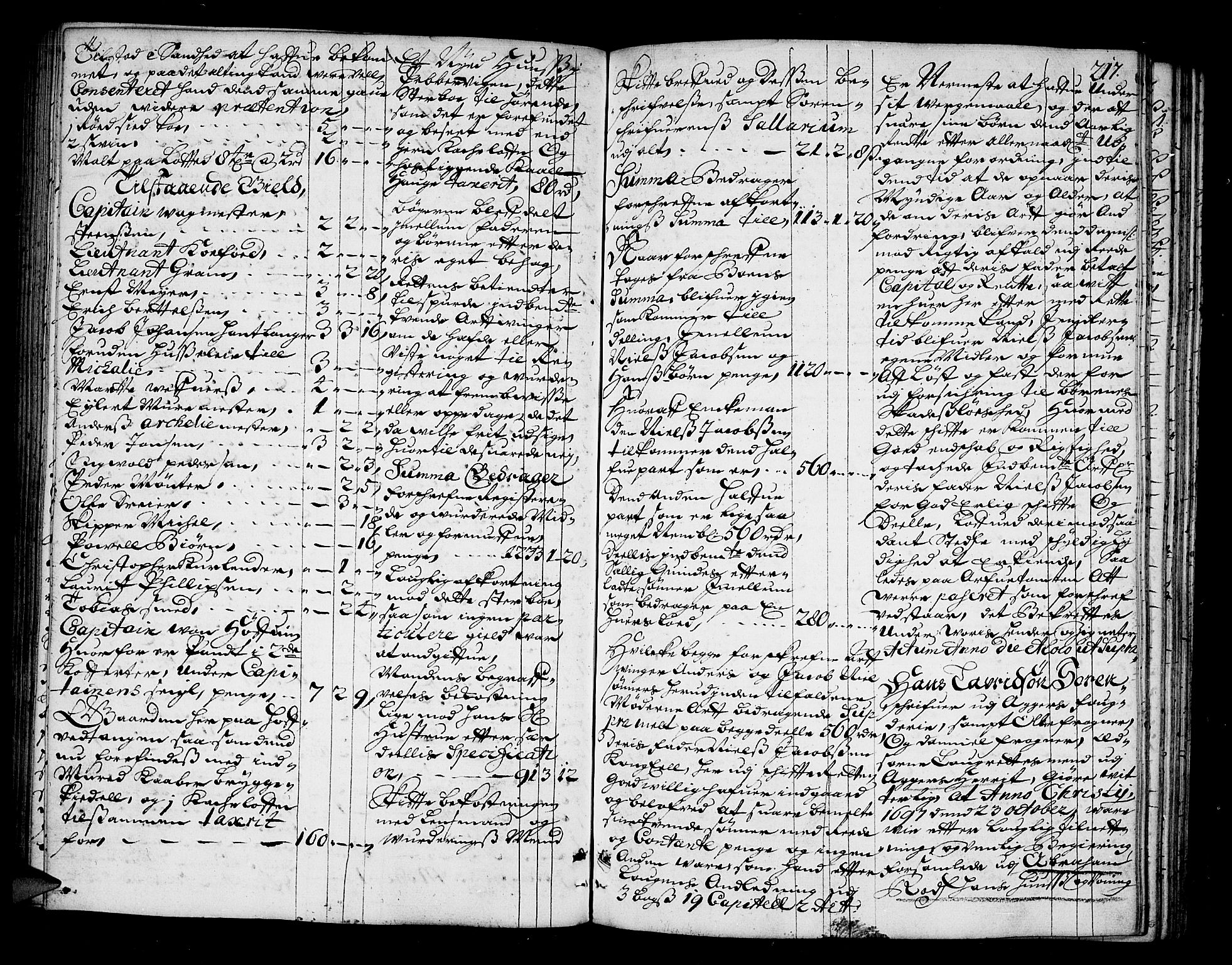Aker sorenskriveri, AV/SAO-A-10895/H/Hb/L0004: Skifteprotokoll, 1690-1699, p. 216b-217a