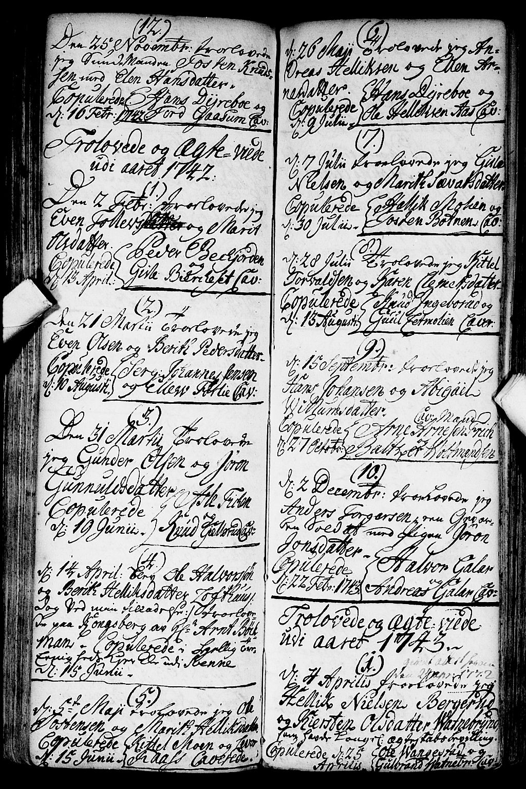 Flesberg kirkebøker, SAKO/A-18/F/Fa/L0002: Parish register (official) no. I 2, 1726-1747