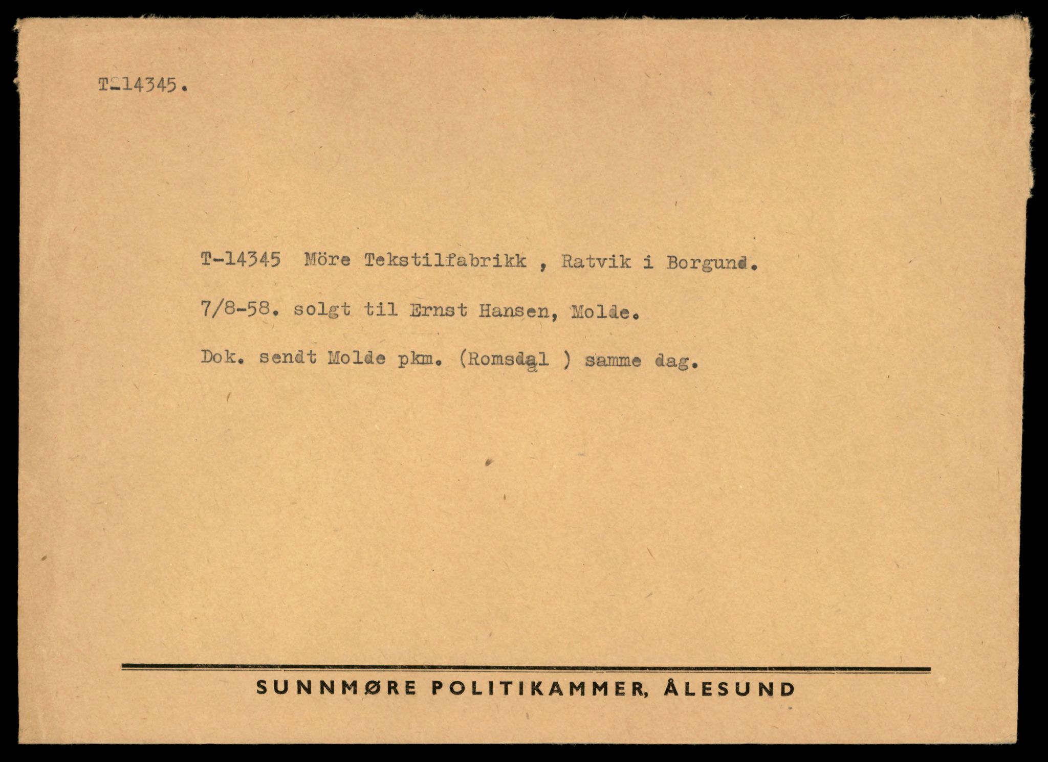 Møre og Romsdal vegkontor - Ålesund trafikkstasjon, AV/SAT-A-4099/F/Fe/L0045: Registreringskort for kjøretøy T 14320 - T 14444, 1927-1998, p. 631