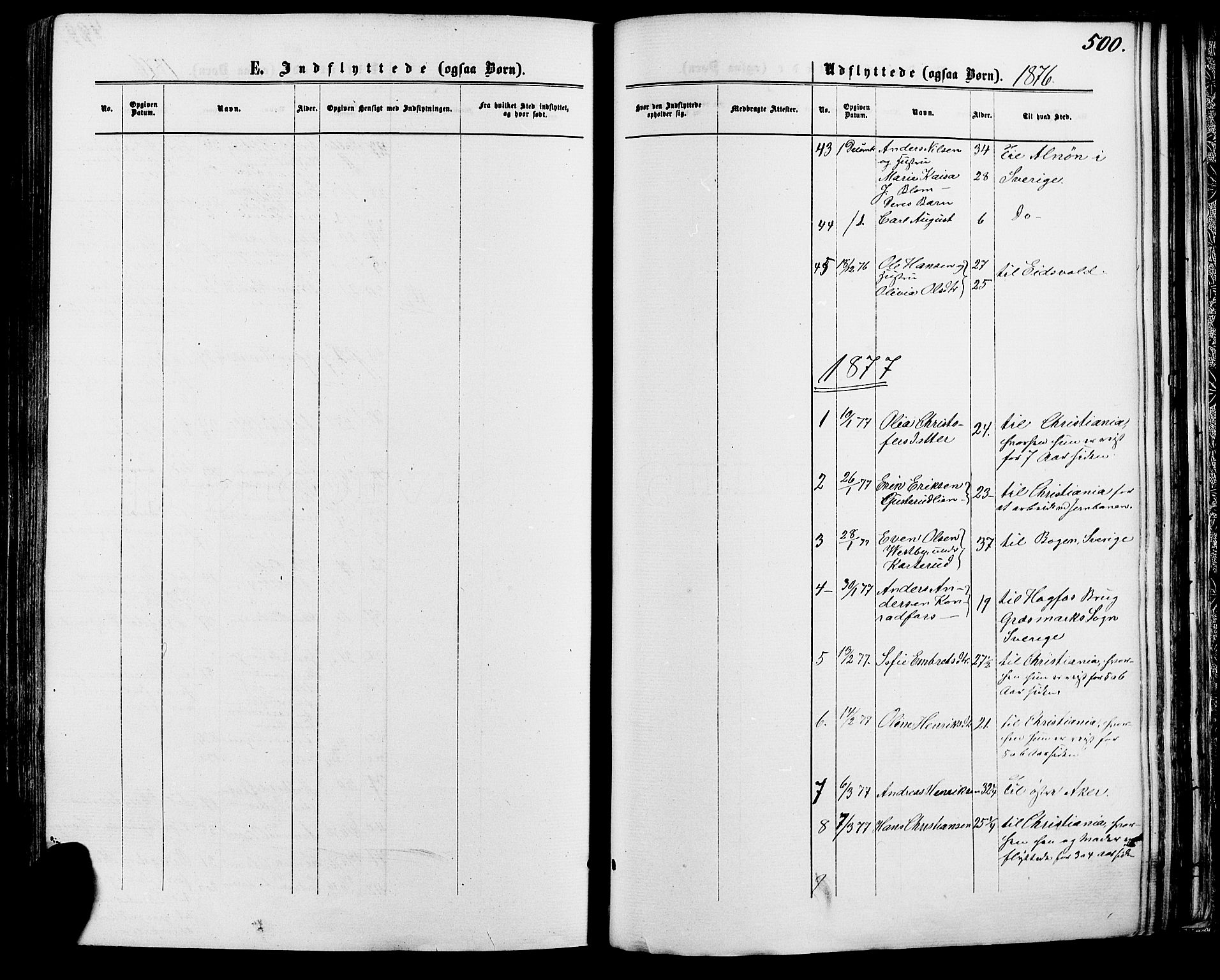 Vinger prestekontor, SAH/PREST-024/H/Ha/Haa/L0012: Parish register (official) no. 12, 1871-1880, p. 500