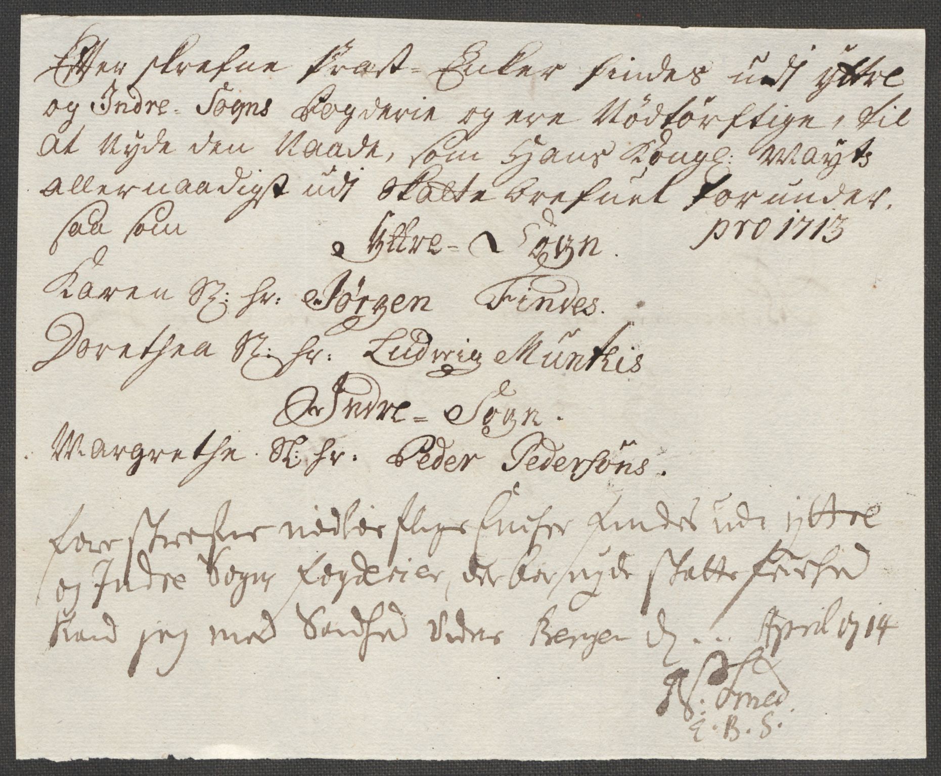 Rentekammeret inntil 1814, Reviderte regnskaper, Fogderegnskap, AV/RA-EA-4092/R52/L3319: Fogderegnskap Sogn, 1713-1714, p. 352