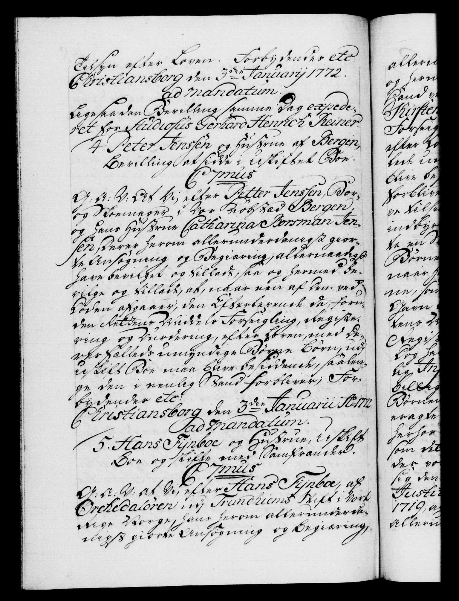 Danske Kanselli 1572-1799, AV/RA-EA-3023/F/Fc/Fca/Fcaa/L0045: Norske registre "Norske eller 3. dept.s åpne brev, 1771-1773, p. 198b