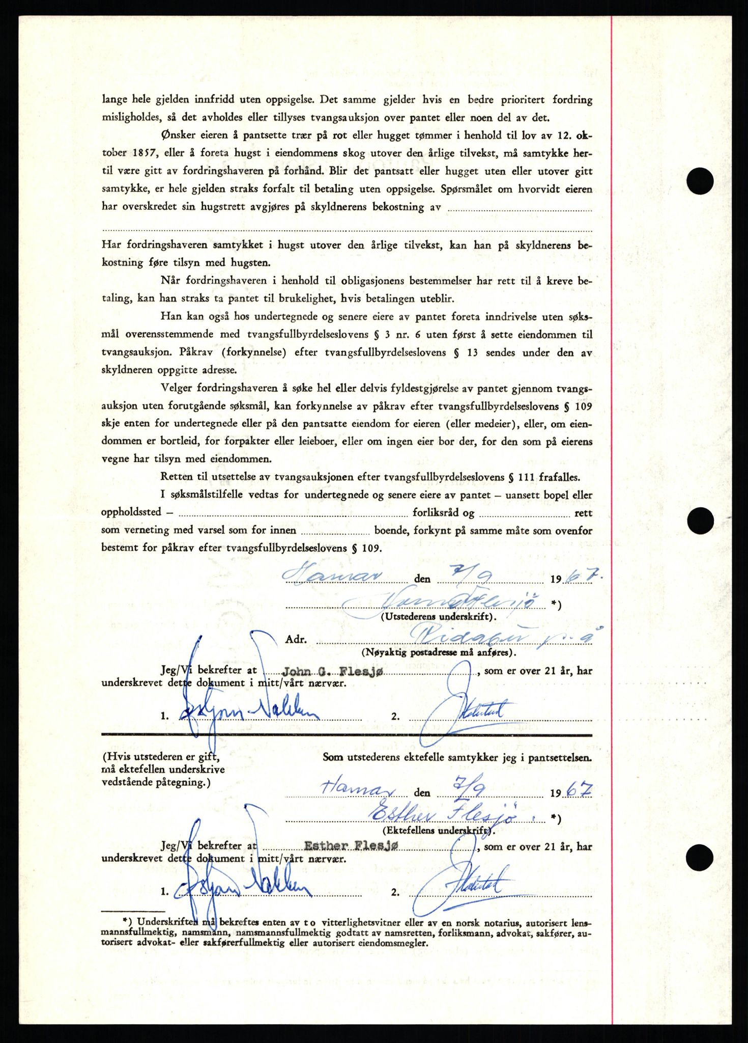 Nord-Hedmark sorenskriveri, AV/SAH-TING-012/H/Hb/Hbf/L0077: Mortgage book no. B77, 1968-1969, Diary no: : 5452/1968