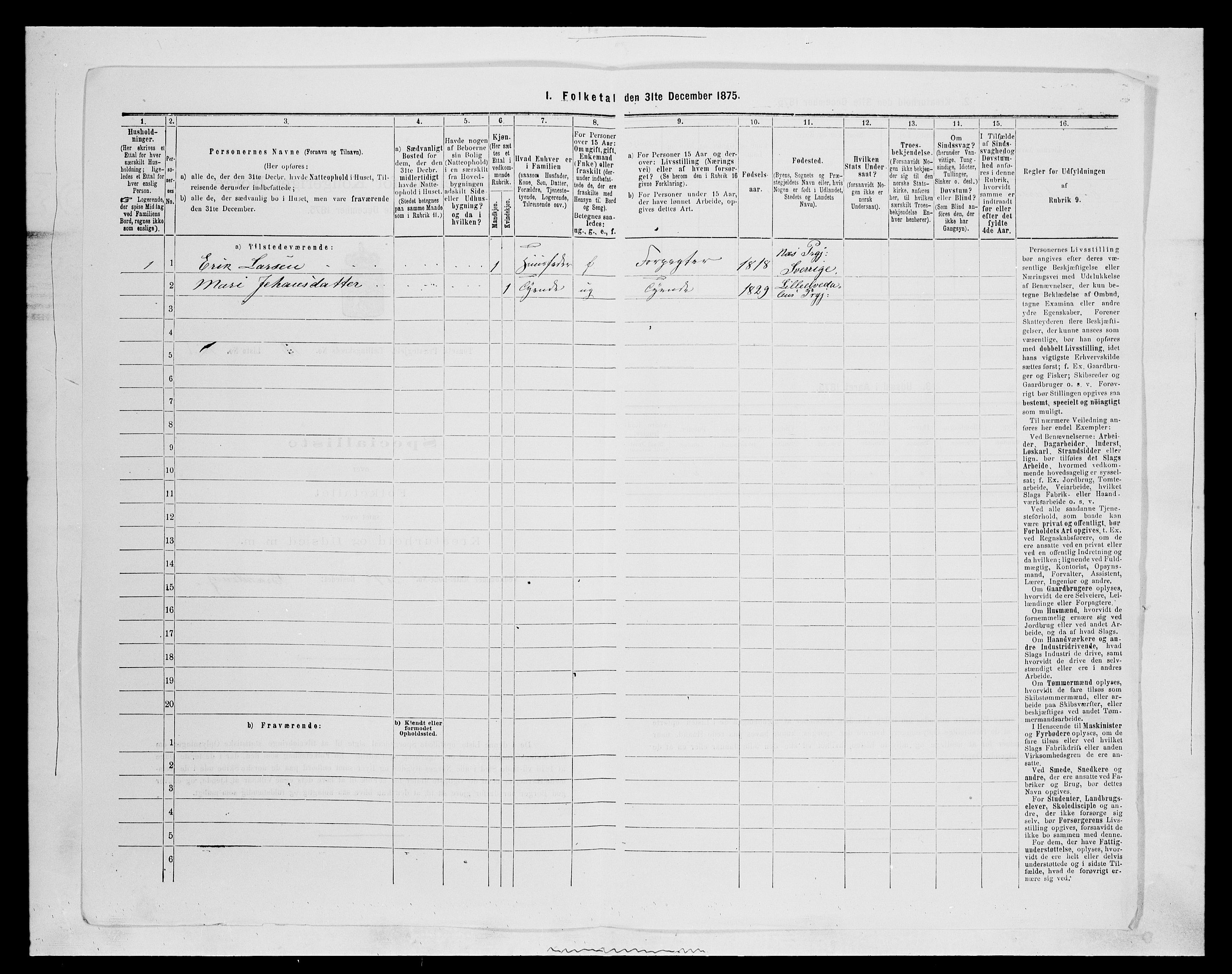 SAH, 1875 census for 0437P Tynset, 1875, p. 998