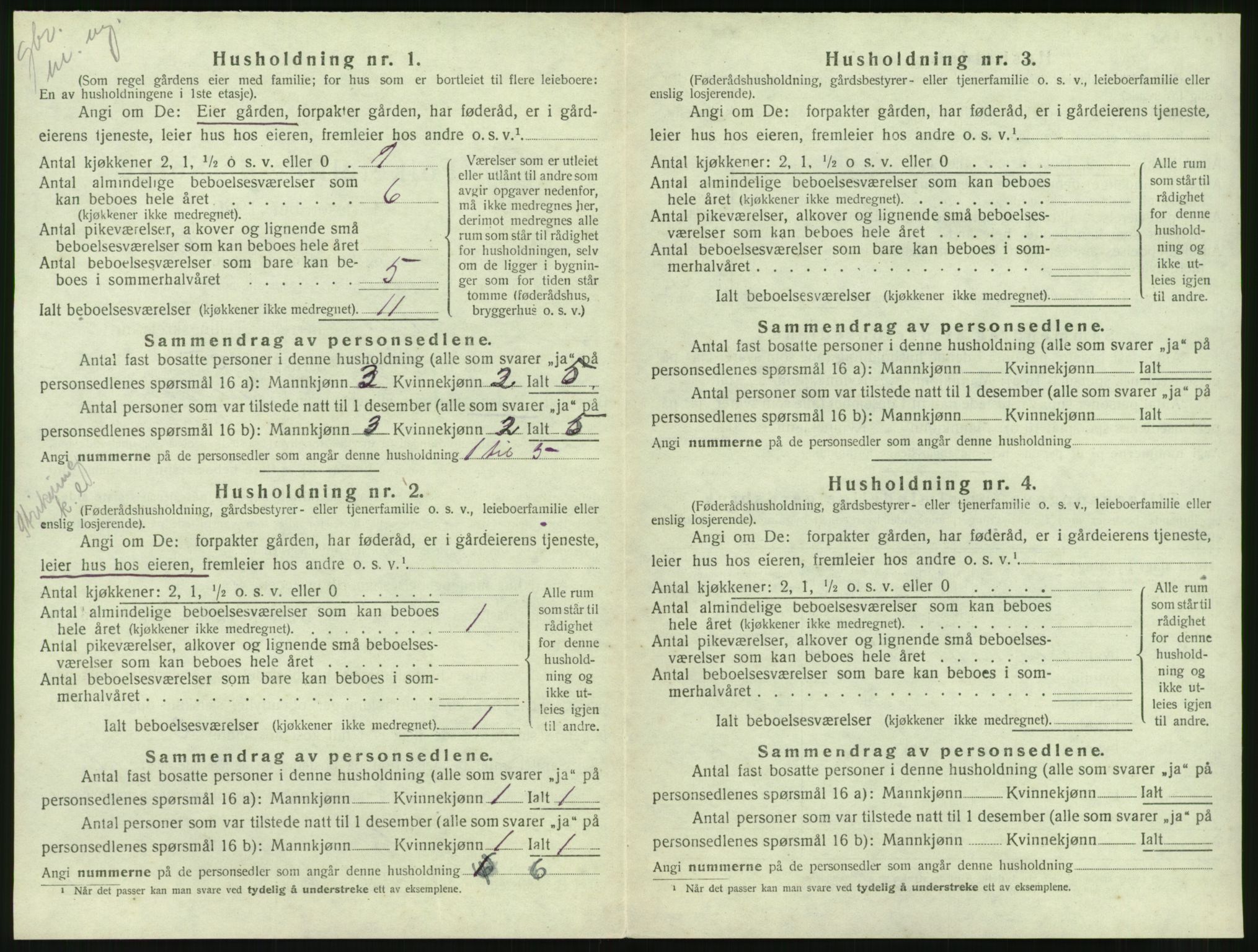 SAT, 1920 census for Halsa, 1920, p. 245