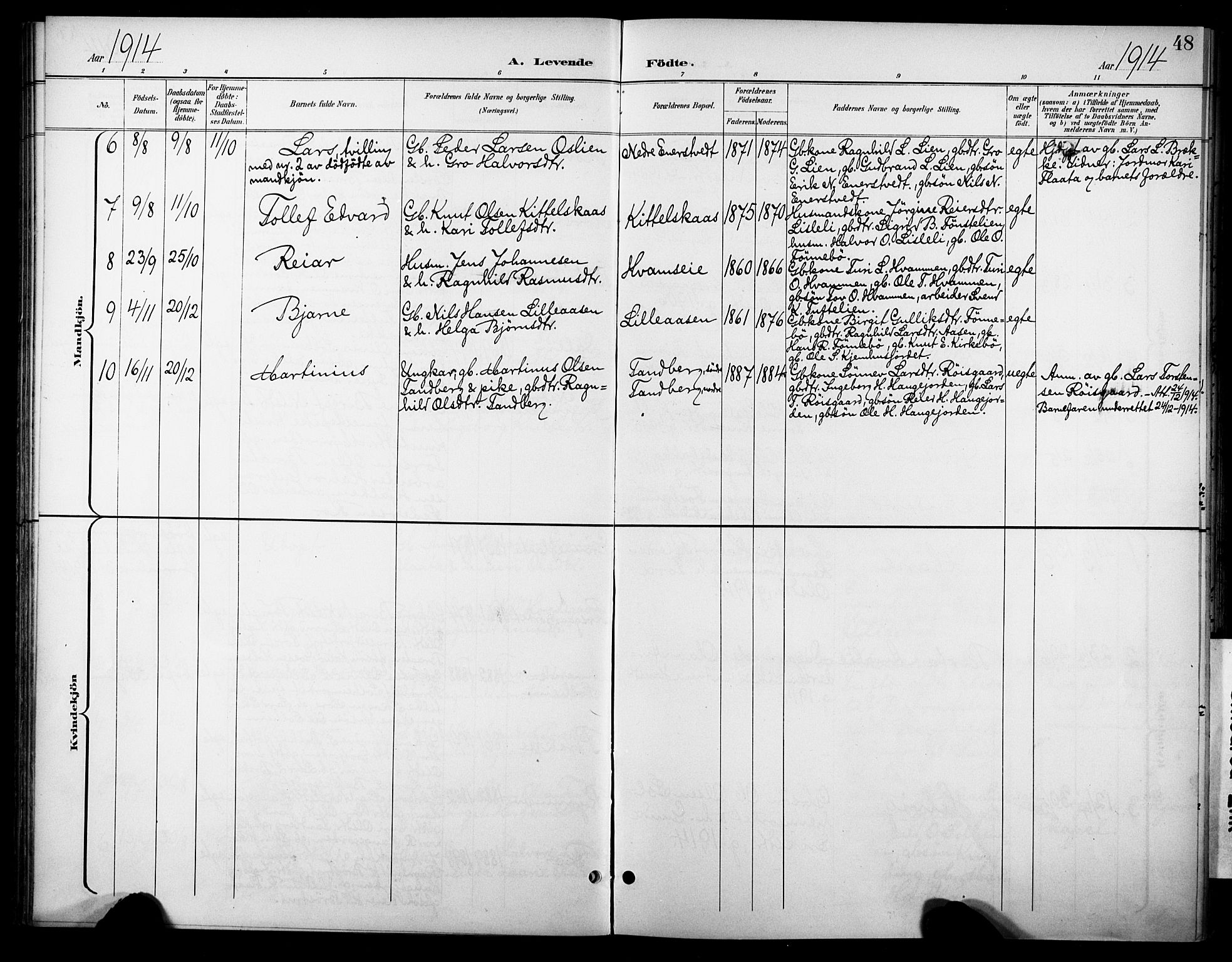 Nore kirkebøker, SAKO/A-238/F/Fc/L0005: Parish register (official) no. III 5, 1898-1922, p. 48