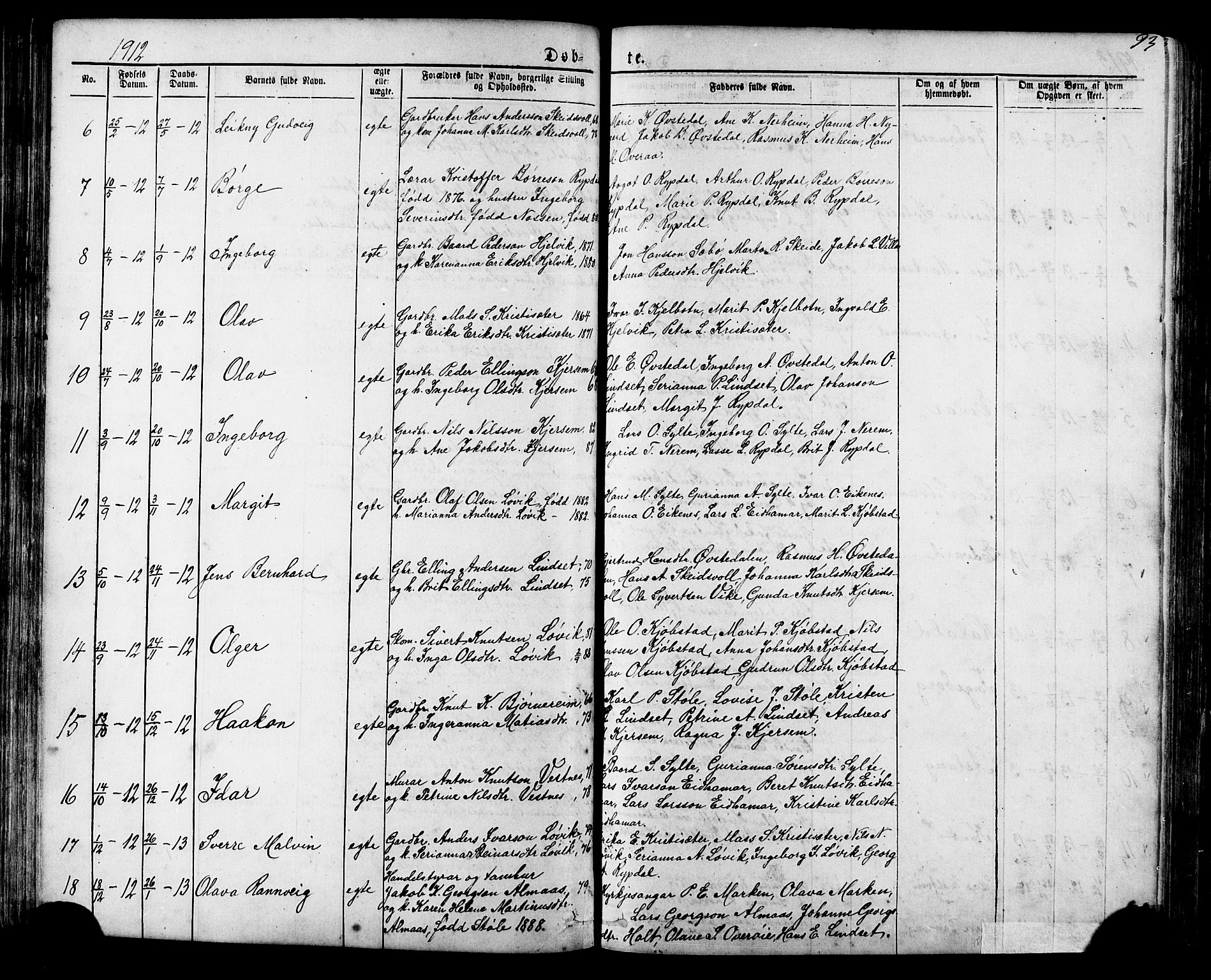 Ministerialprotokoller, klokkerbøker og fødselsregistre - Møre og Romsdal, AV/SAT-A-1454/541/L0547: Parish register (copy) no. 541C02, 1867-1921, p. 93