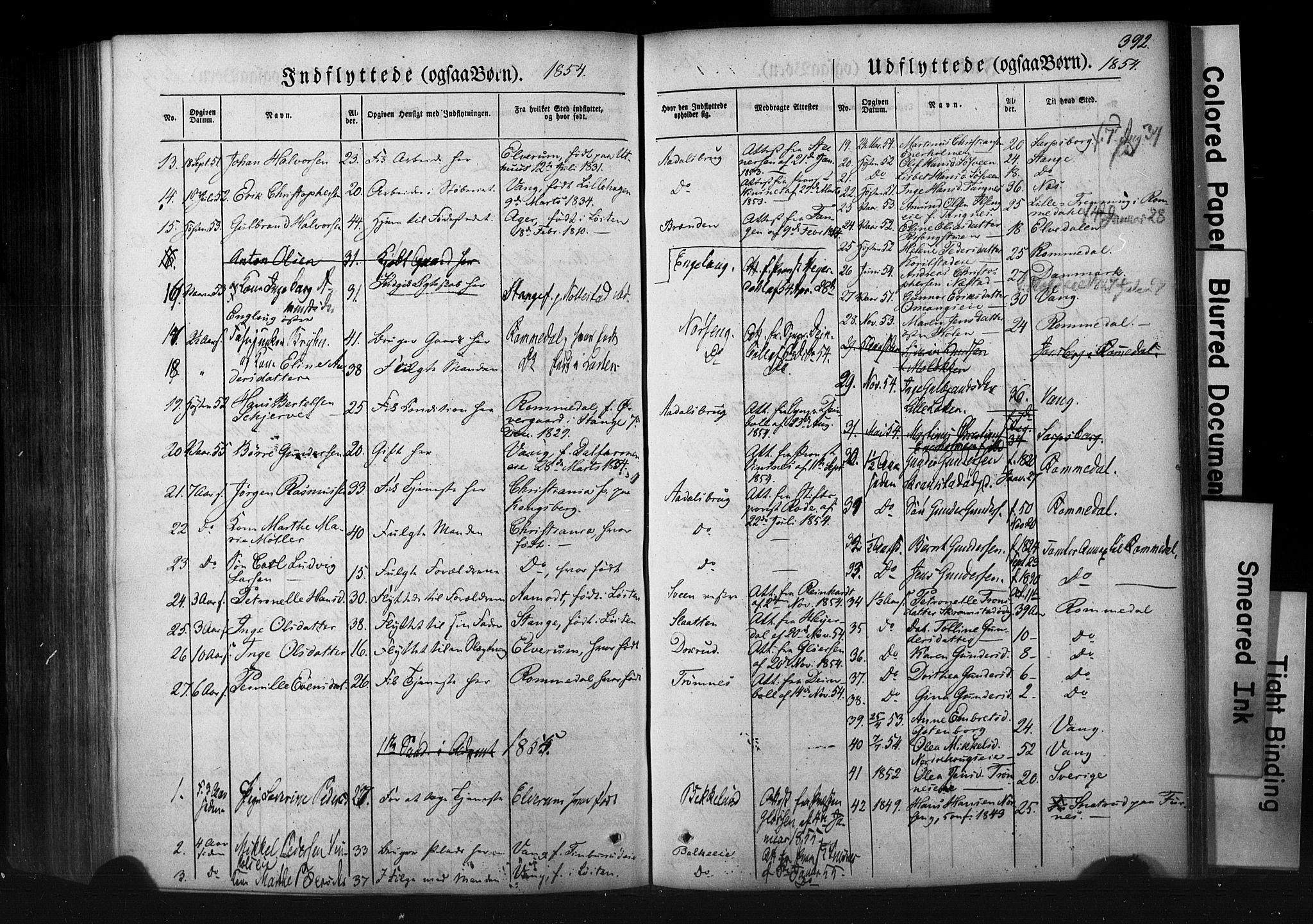 Løten prestekontor, AV/SAH-PREST-022/K/Ka/L0007: Parish register (official) no. 7, 1850-1859, p. 392