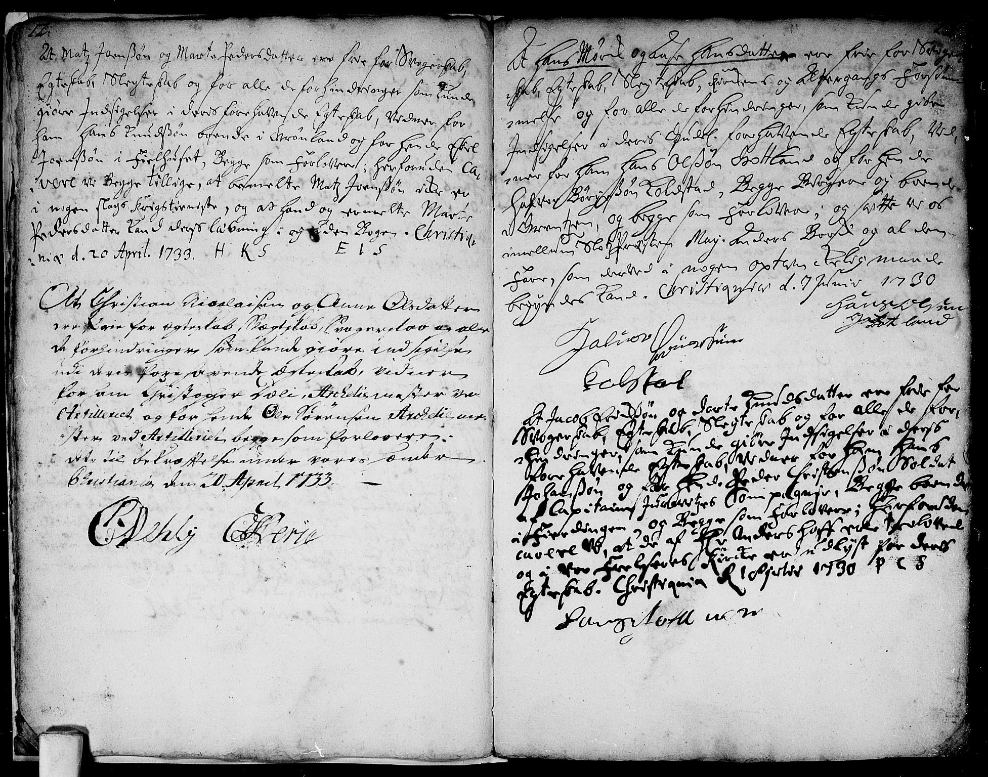 Aker prestekontor kirkebøker, AV/SAO-A-10861/L/L0001: Best man's statements no. 1, 1730-1735, p. 12-13