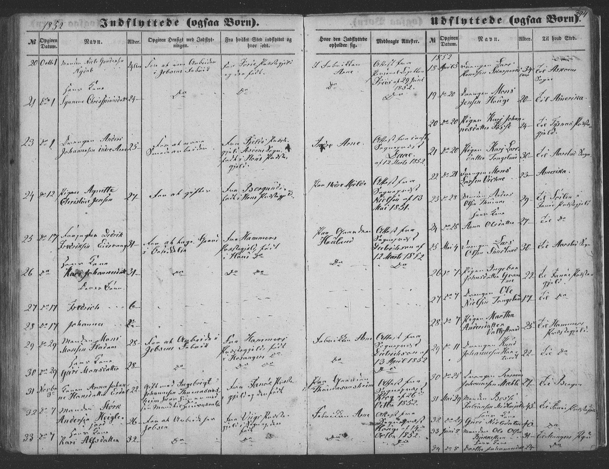 Haus sokneprestembete, AV/SAB-A-75601/H/Haa: Parish register (official) no. A 16 II, 1848-1857, p. 394