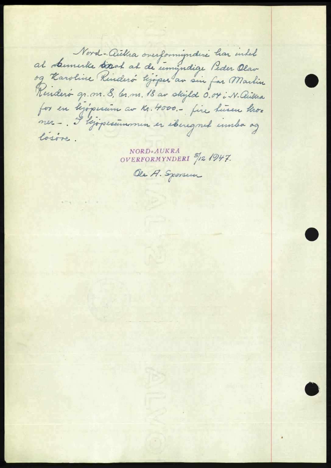Romsdal sorenskriveri, SAT/A-4149/1/2/2C: Mortgage book no. A24, 1947-1947, Diary no: : 3174/1947