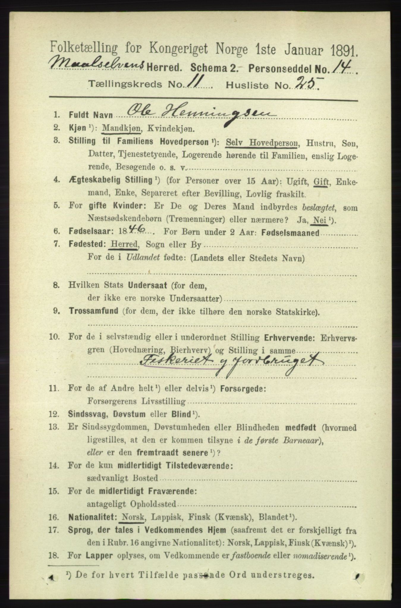 RA, 1891 census for 1924 Målselv, 1891, p. 3442