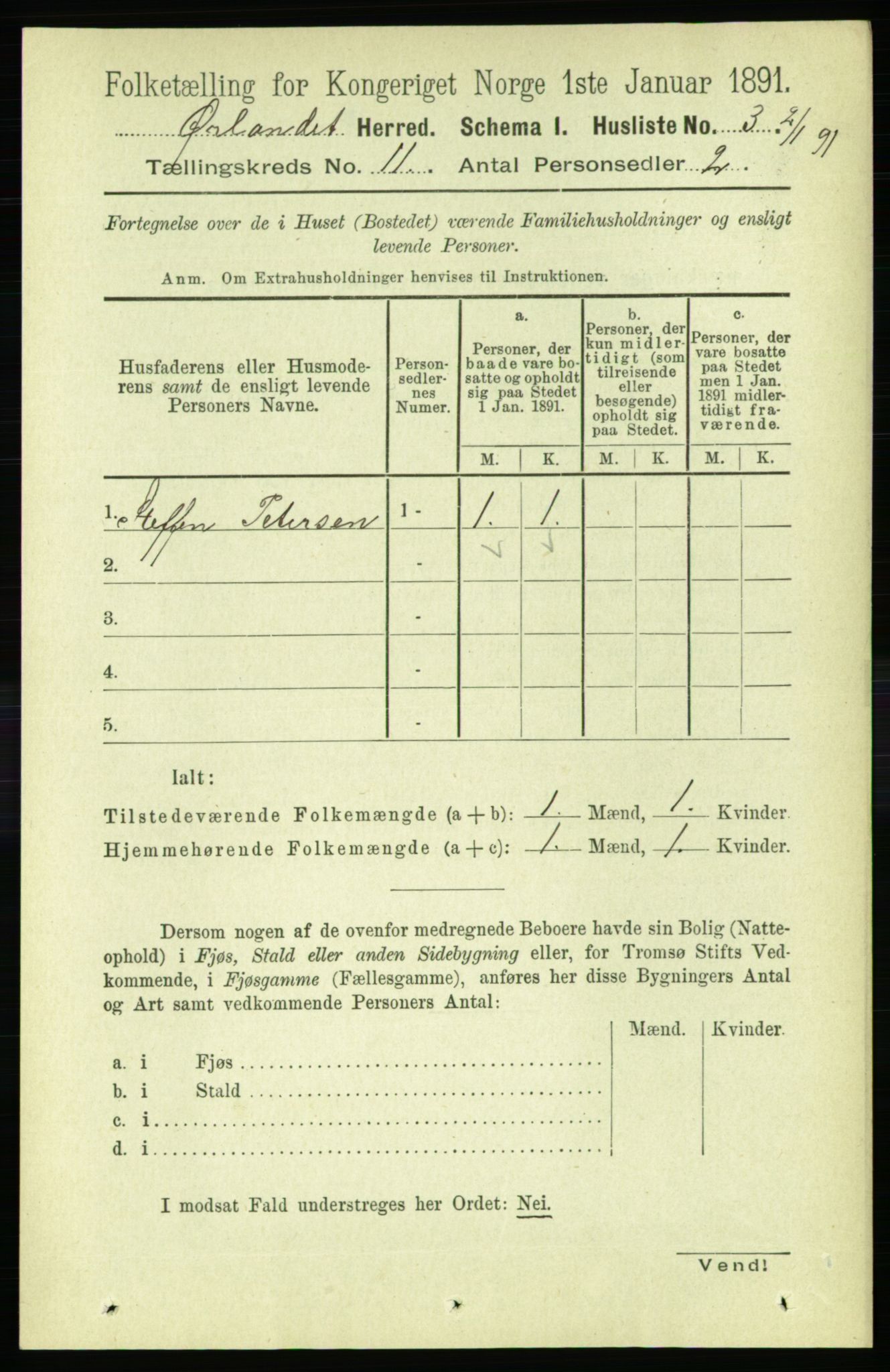 RA, 1891 census for 1621 Ørland, 1891, p. 4856