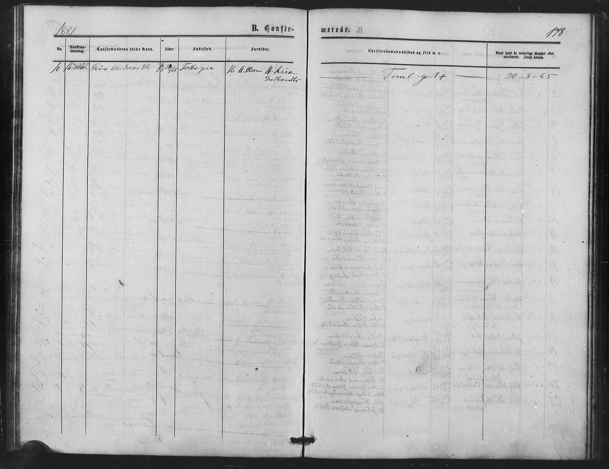 Nes prestekontor Kirkebøker, SAO/A-10410/F/Fb/L0001: Parish register (official) no. II 1, 1859-1882, p. 178
