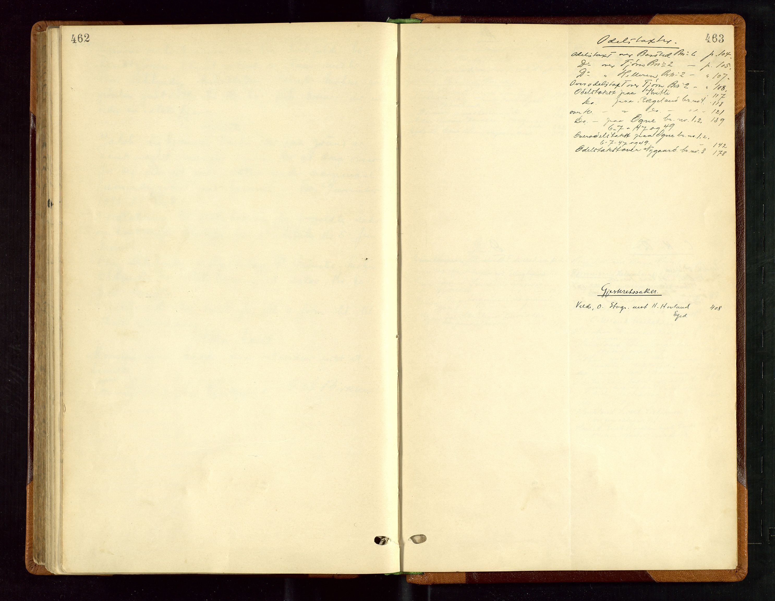 Dalane sorenskriveri, SAST/A-100309/001/3/30/30BB/L0012: EKSTRARETTSPROTOKOLL, 1901-1915, p. 462-463