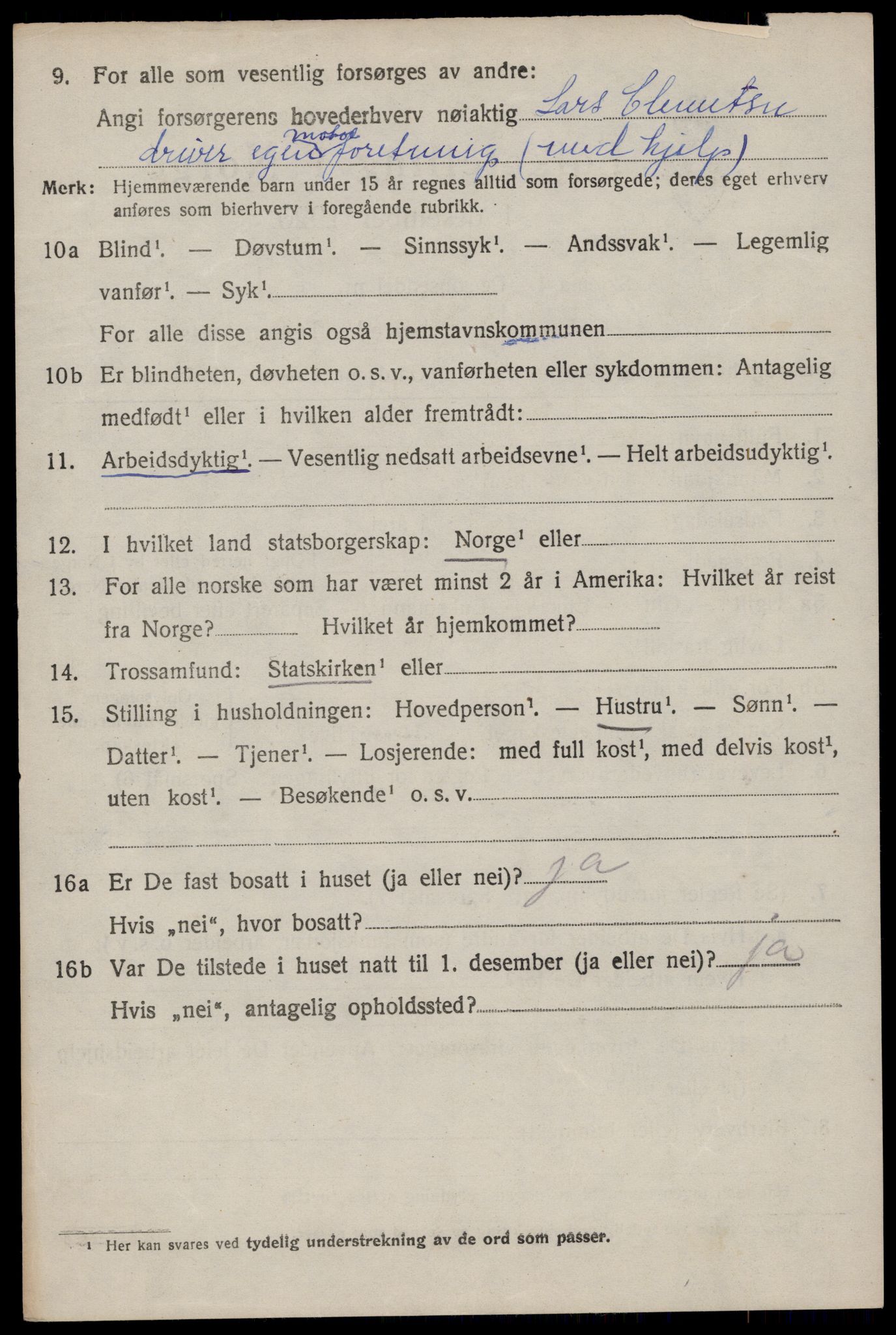 SAST, 1920 census for Hetland, 1920, p. 19942