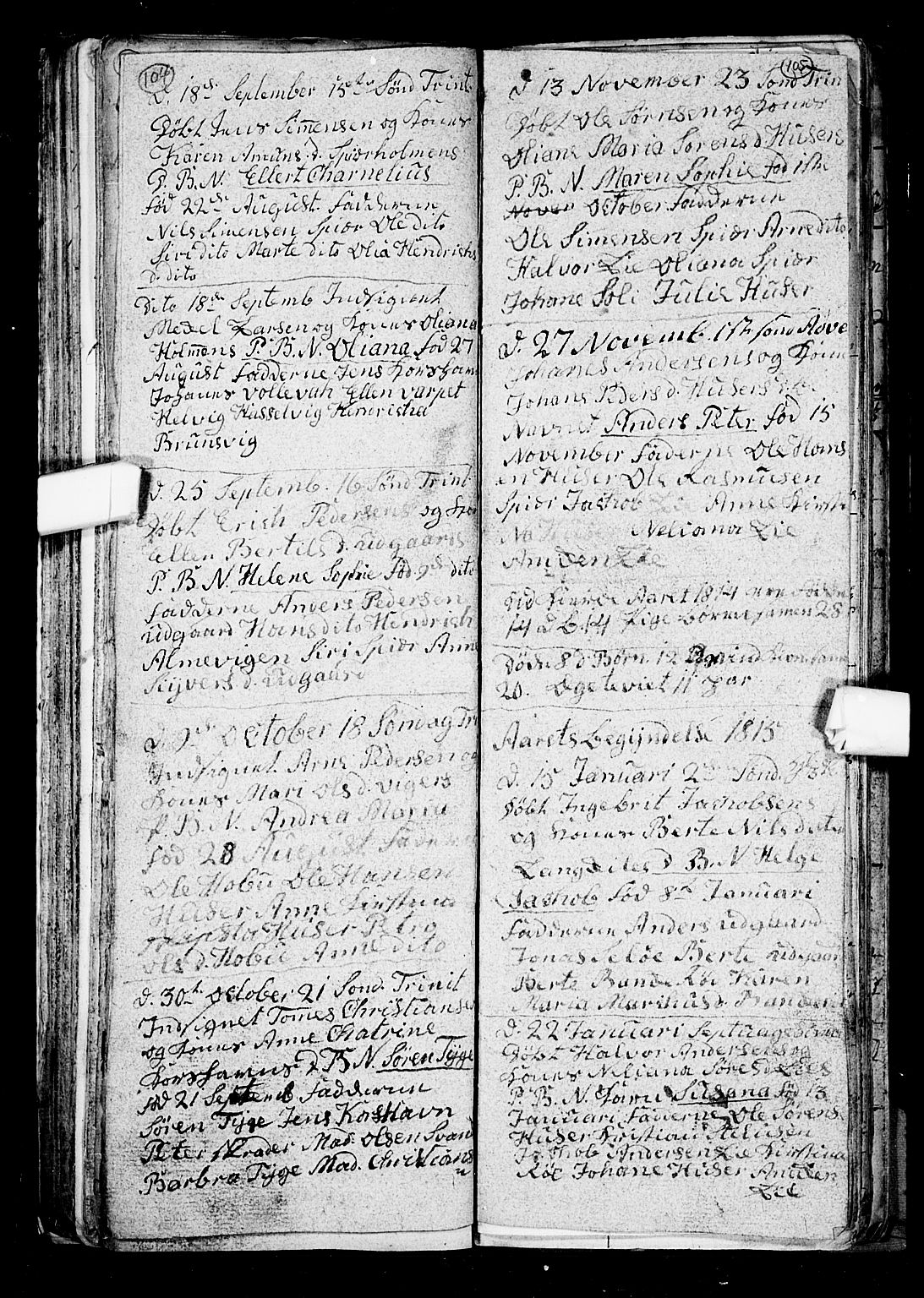 Hvaler prestekontor Kirkebøker, SAO/A-2001/F/Fa/L0002: Parish register (official) no. I 2, 1749-1816, p. 104-105