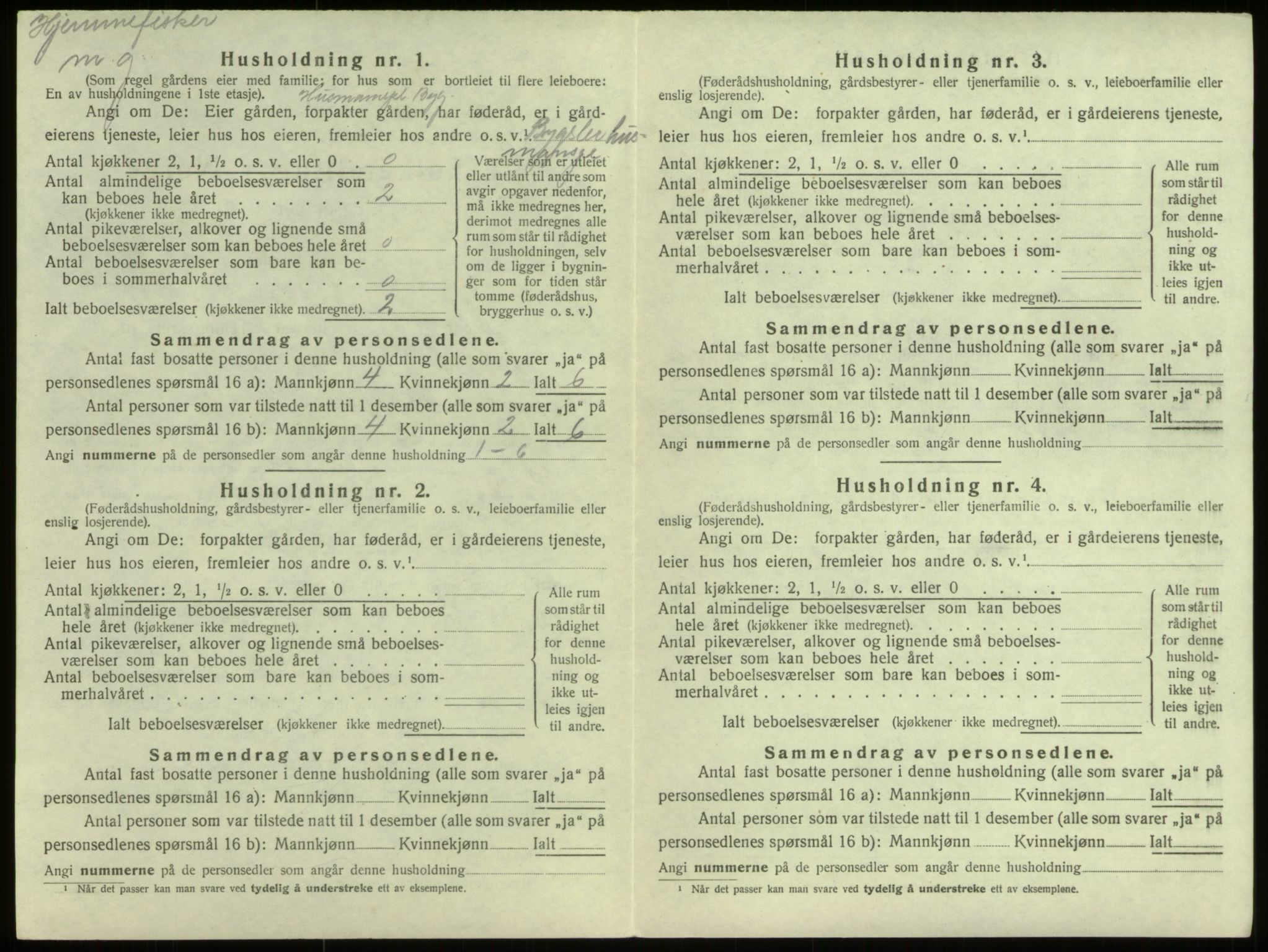 SAB, 1920 census for Selje, 1920, p. 983