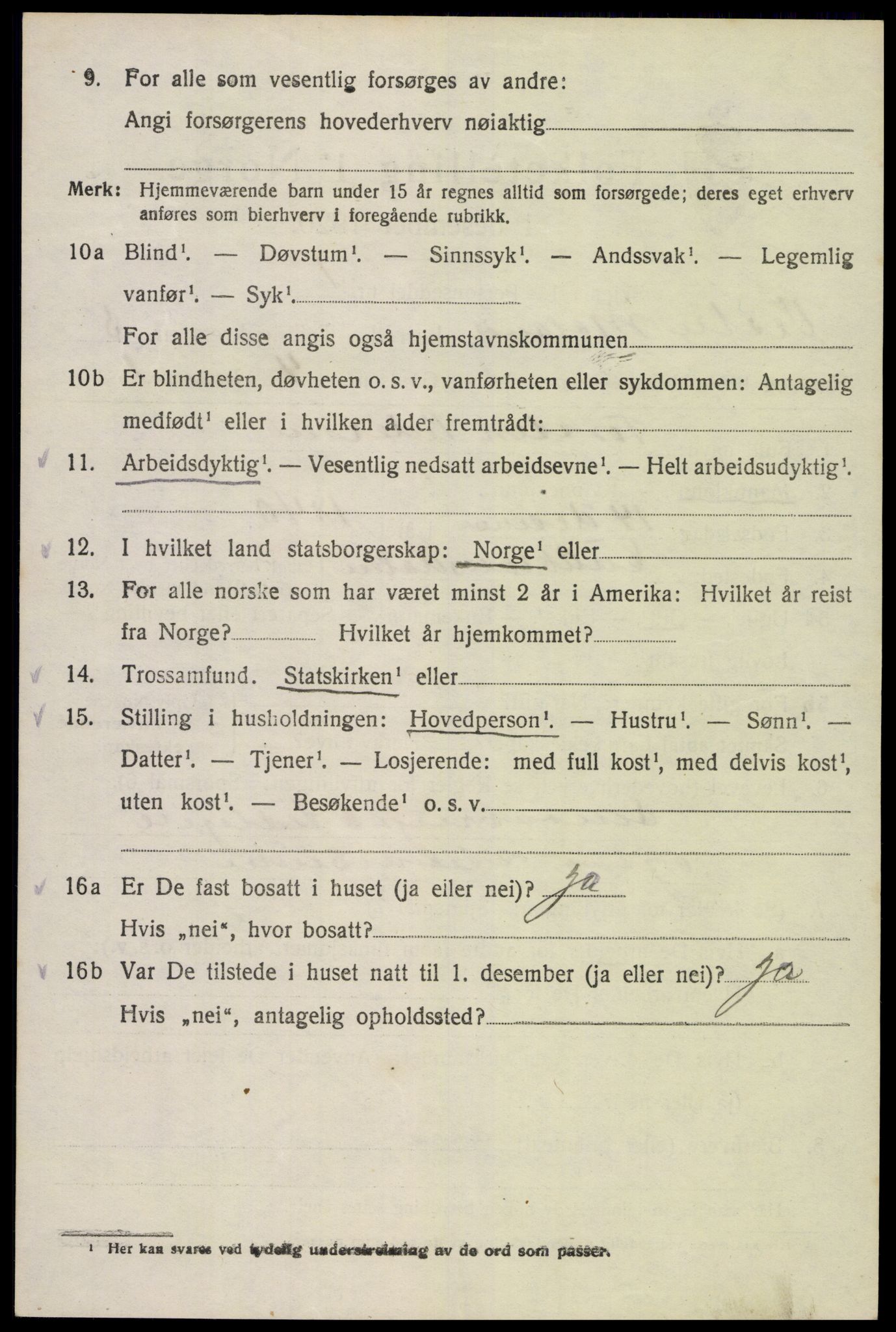 SAK, 1920 census for Vestre Moland, 1920, p. 3800