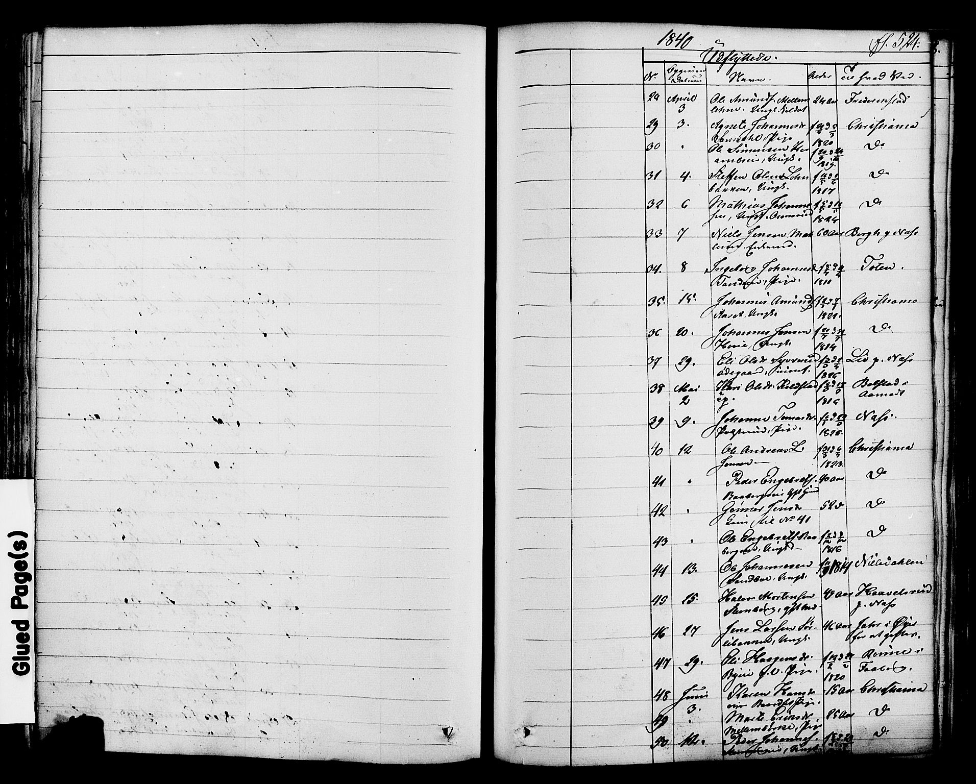 Ringsaker prestekontor, AV/SAH-PREST-014/K/Ka/L0008: Parish register (official) no. 8, 1837-1850, p. 524