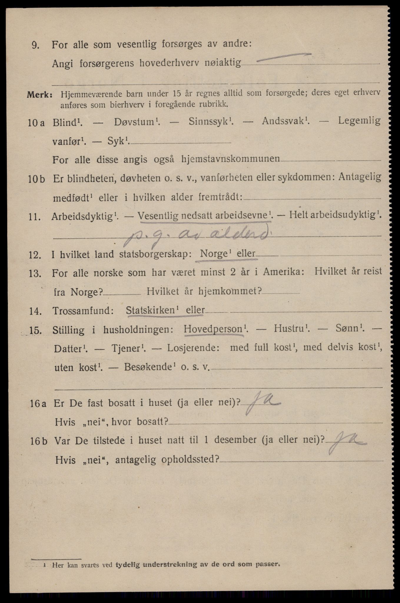 SAST, 1920 census for Sandnes, 1920, p. 4107