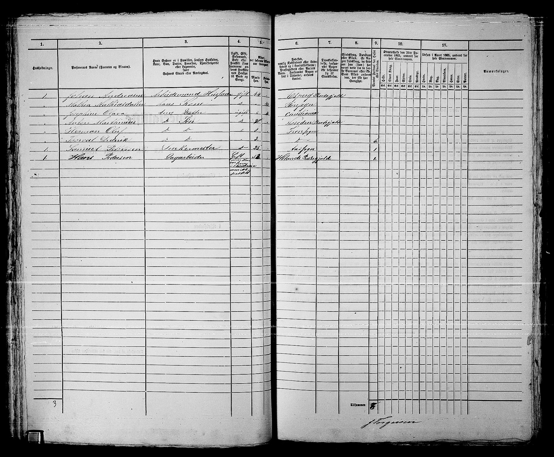 RA, 1865 census for Drøbak/Drøbak, 1865, p. 155