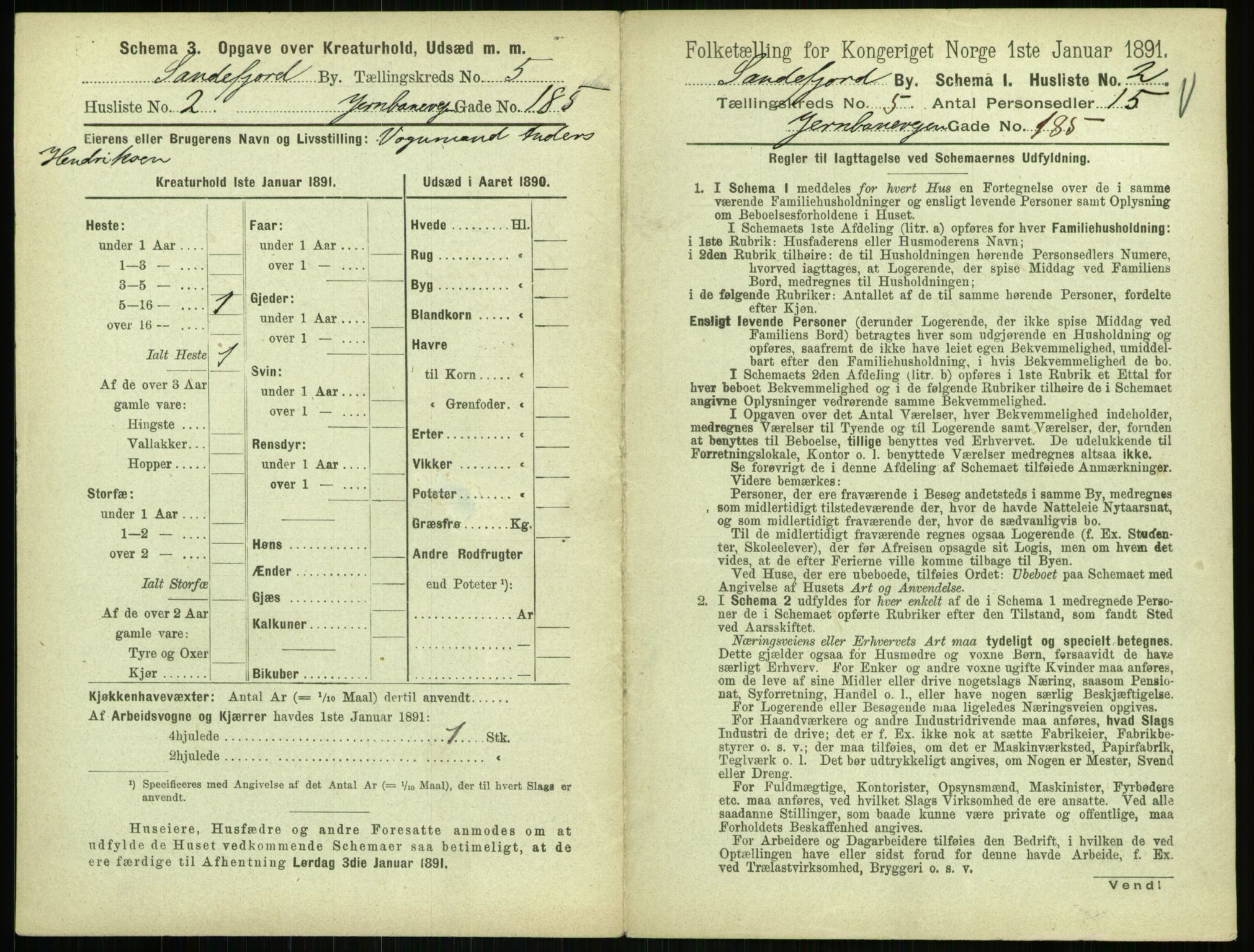 RA, 1891 census for 0706 Sandefjord, 1891, p. 513