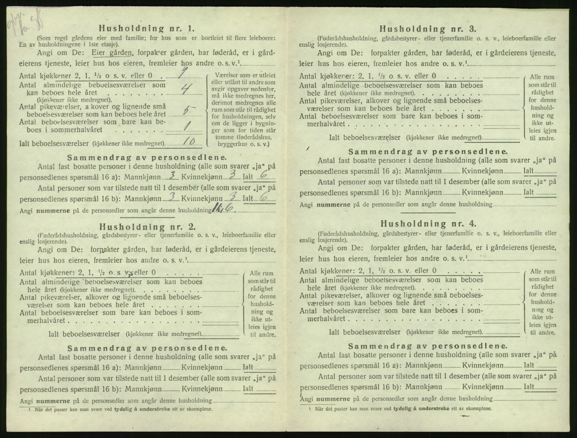 SAT, 1920 census for Halsa, 1920, p. 293