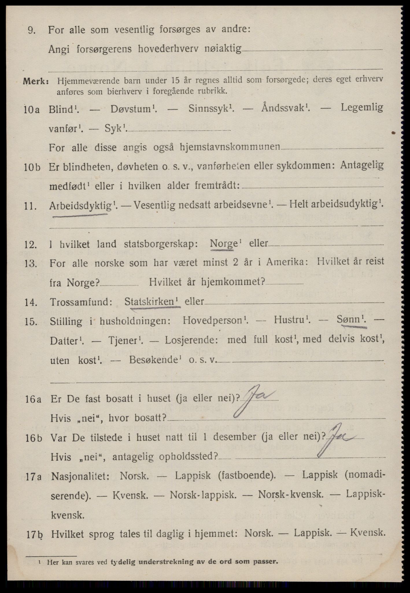 SAT, 1920 census for Ålen, 1920, p. 2921