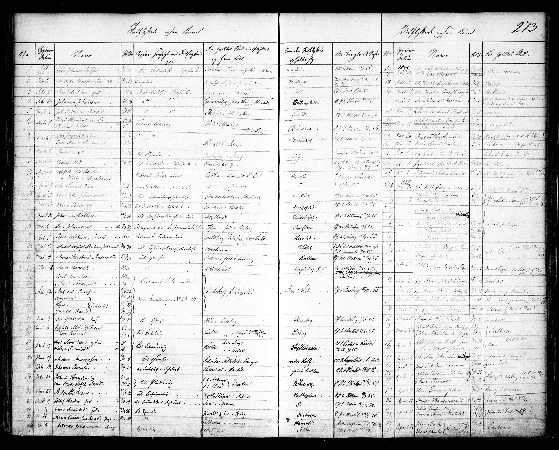 Spydeberg prestekontor Kirkebøker, SAO/A-10924/F/Fa/L0005: Parish register (official) no. I 5, 1842-1862, p. 273