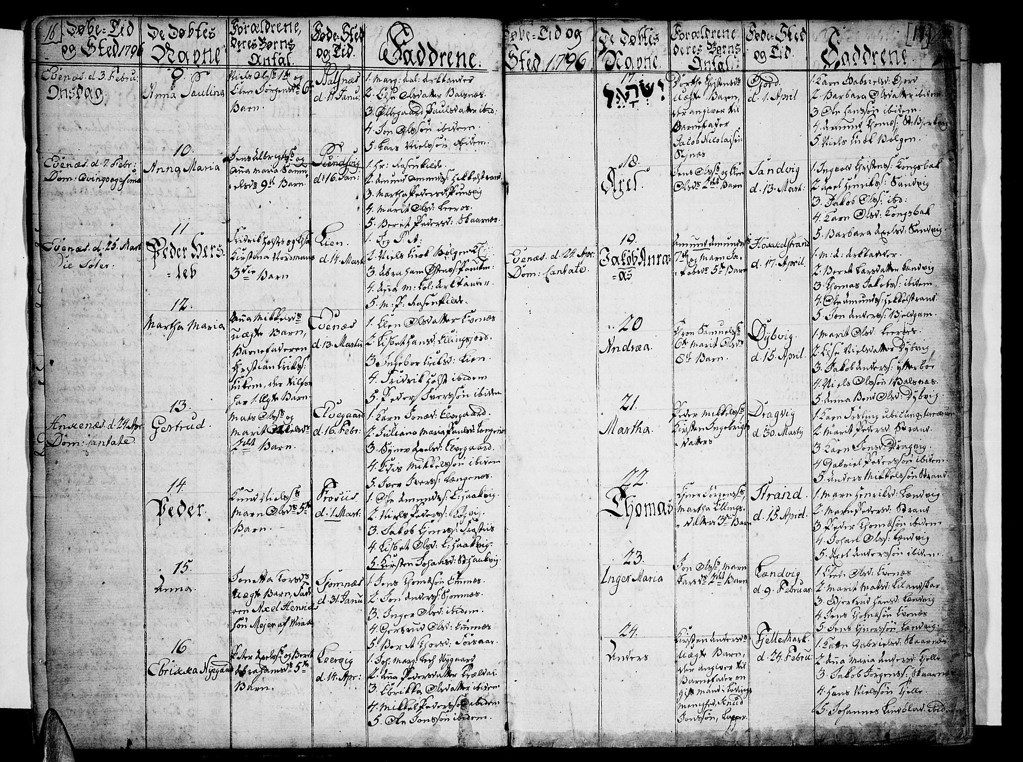 Ministerialprotokoller, klokkerbøker og fødselsregistre - Nordland, SAT/A-1459/863/L0893: Parish register (official) no. 863A05, 1794-1821, p. 16-17