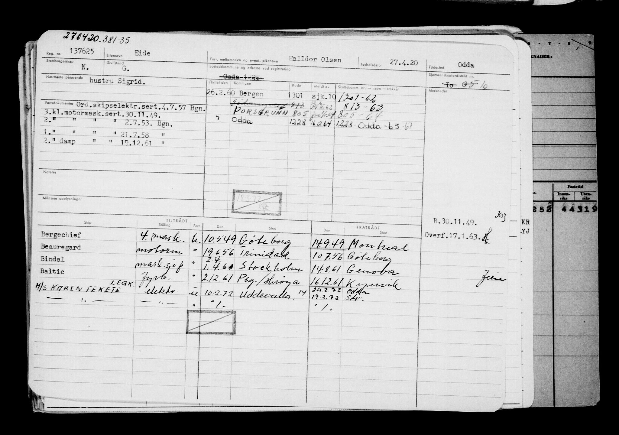 Direktoratet for sjømenn, AV/RA-S-3545/G/Gb/L0180: Hovedkort, 1920, p. 129