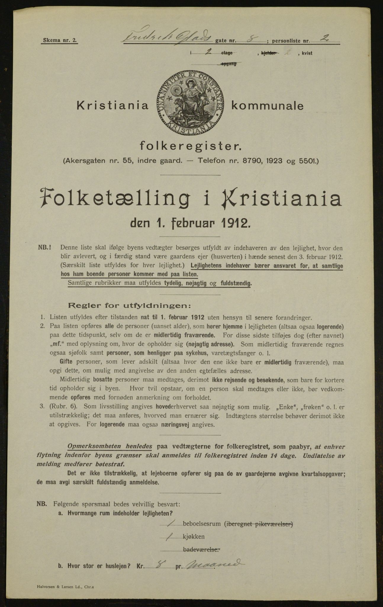 OBA, Municipal Census 1912 for Kristiania, 1912, p. 26549