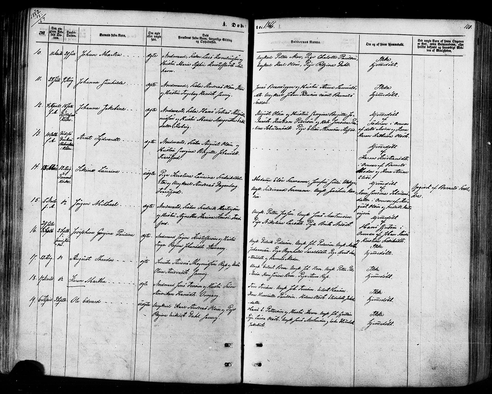 Tana sokneprestkontor, SATØ/S-1334/H/Ha/L0002kirke: Parish register (official) no. 2 /2, 1862-1877, p. 100