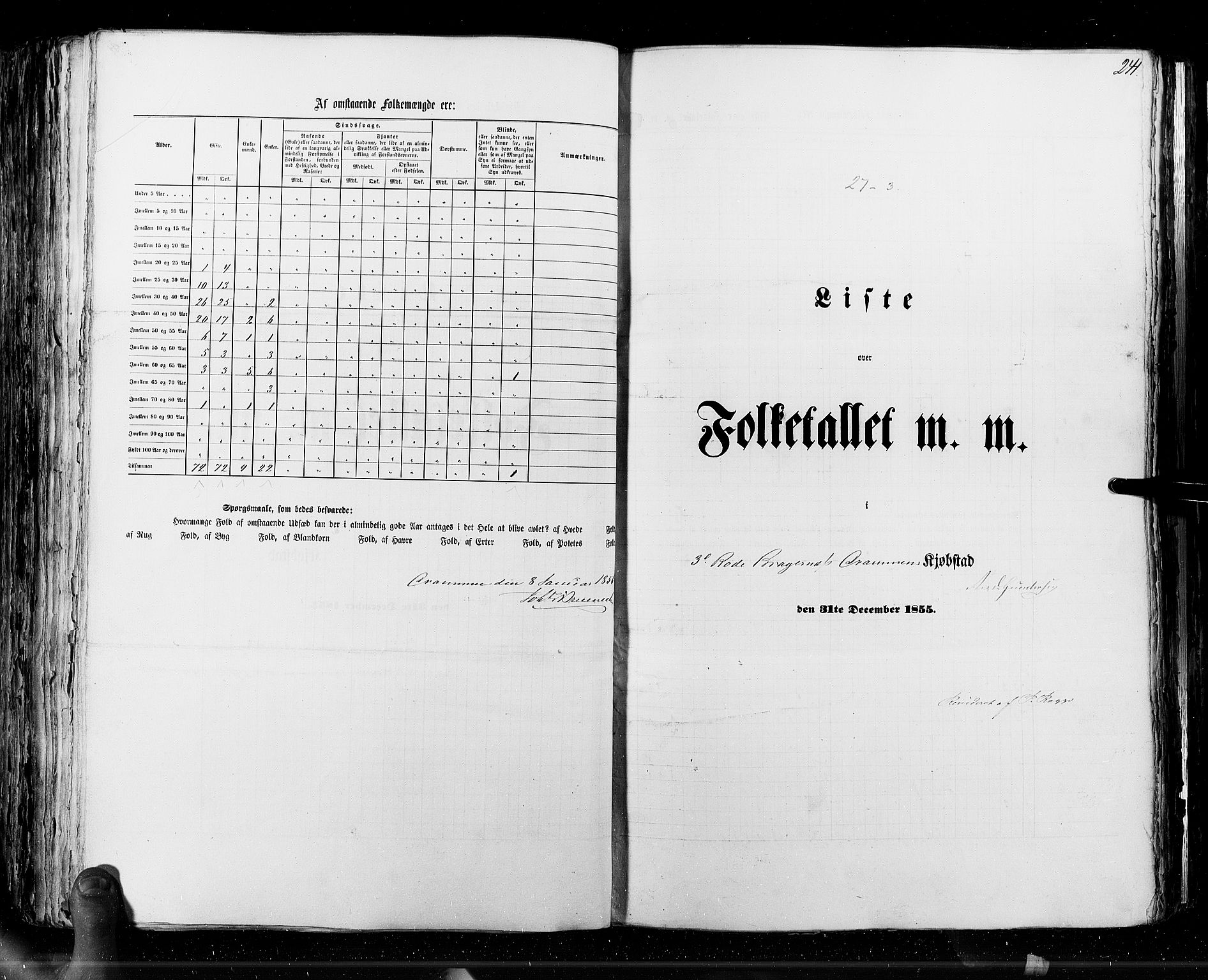 RA, Census 1855, vol. 7: Fredrikshald-Kragerø, 1855, p. 241