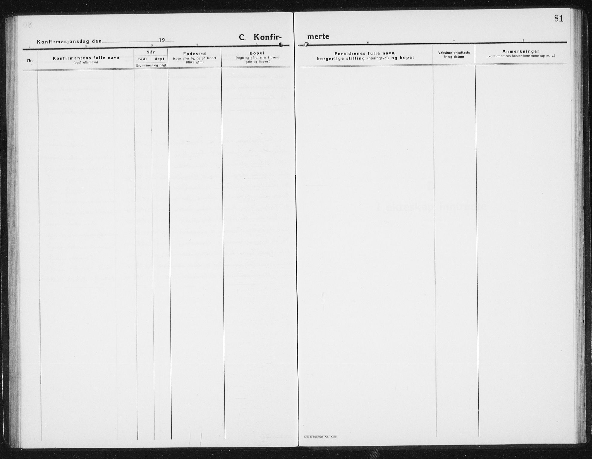 Ministerialprotokoller, klokkerbøker og fødselsregistre - Sør-Trøndelag, AV/SAT-A-1456/654/L0667: Parish register (copy) no. 654C03, 1924-1939, p. 81