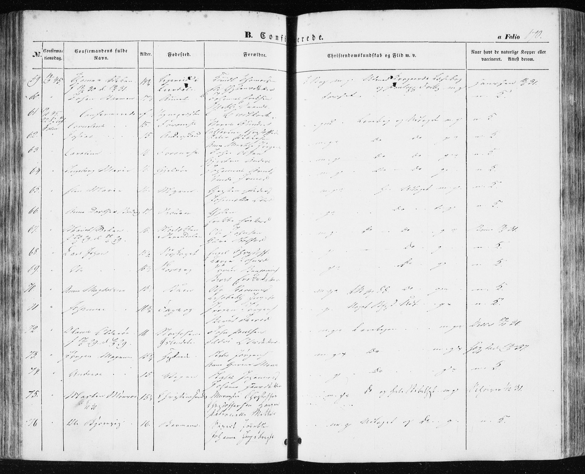 Ministerialprotokoller, klokkerbøker og fødselsregistre - Sør-Trøndelag, AV/SAT-A-1456/634/L0529: Parish register (official) no. 634A05, 1843-1851, p. 170