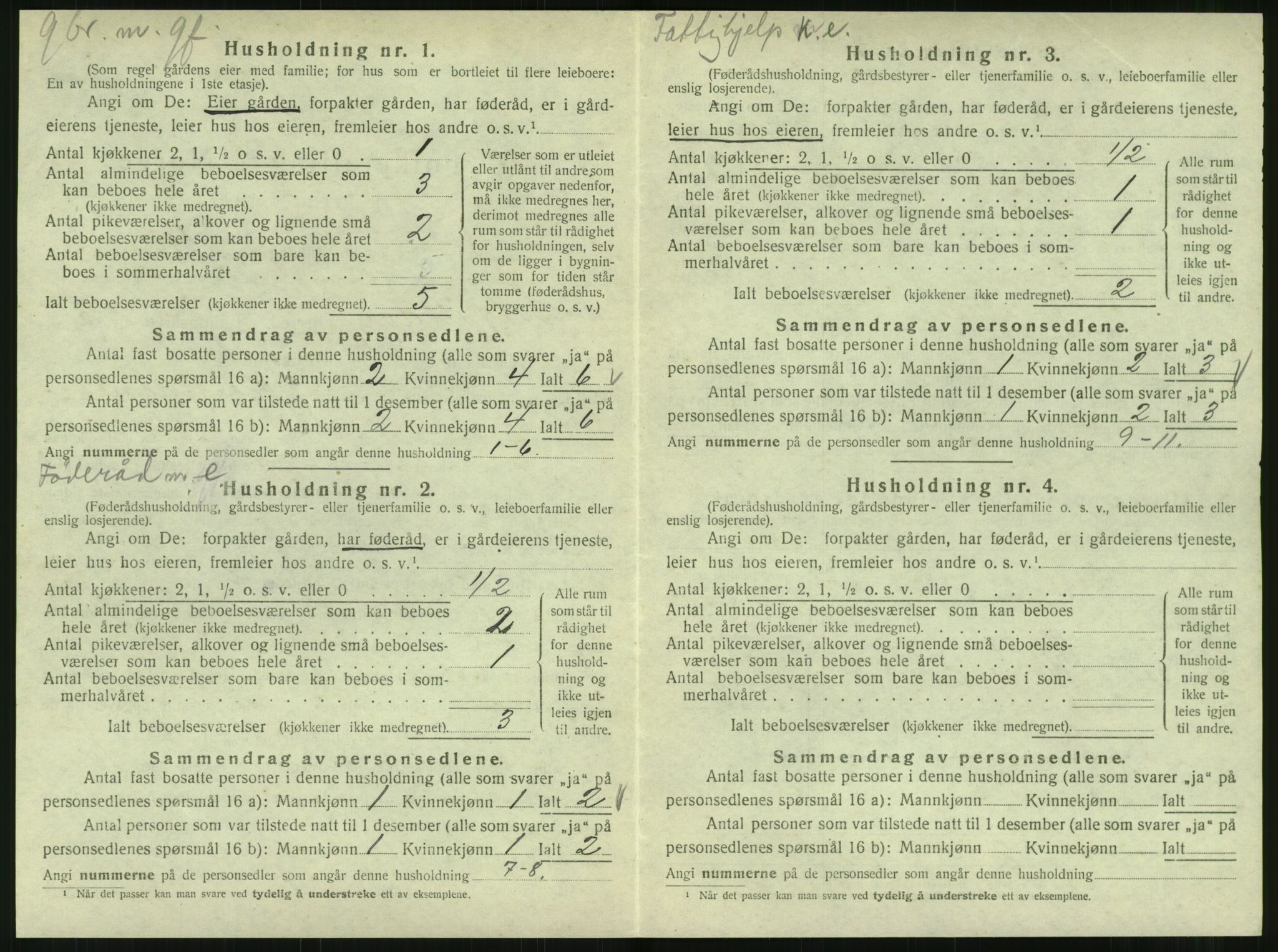 SAT, 1920 census for Hattfjelldal, 1920, p. 123