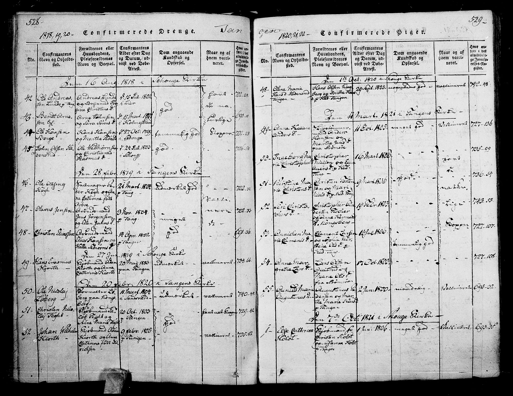 Skoger kirkebøker, SAKO/A-59/F/Fa/L0002: Parish register (official) no. I 2 /2, 1814-1842, p. 528-529