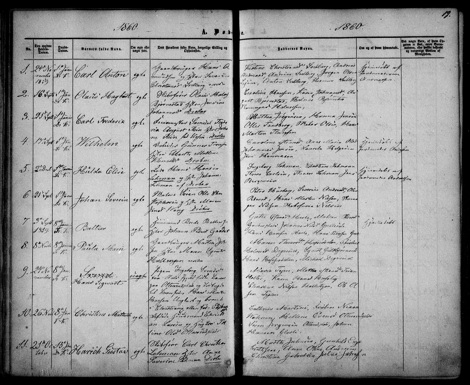 Drøbak prestekontor Kirkebøker, SAO/A-10142a/F/Fa/L0002: Parish register (official) no. I 2, 1858-1870, p. 19