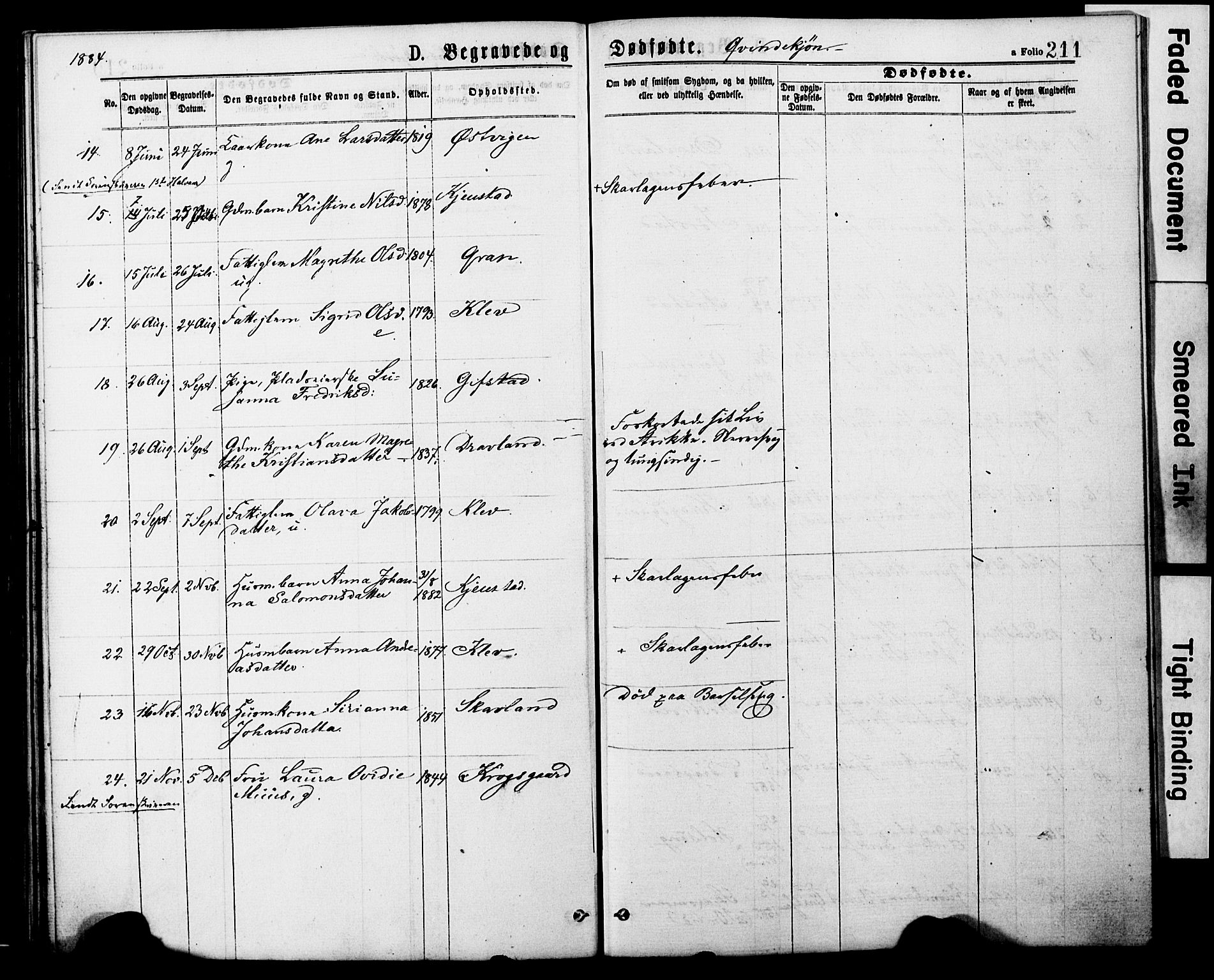 Ministerialprotokoller, klokkerbøker og fødselsregistre - Nord-Trøndelag, AV/SAT-A-1458/749/L0473: Parish register (official) no. 749A07, 1873-1887, p. 211