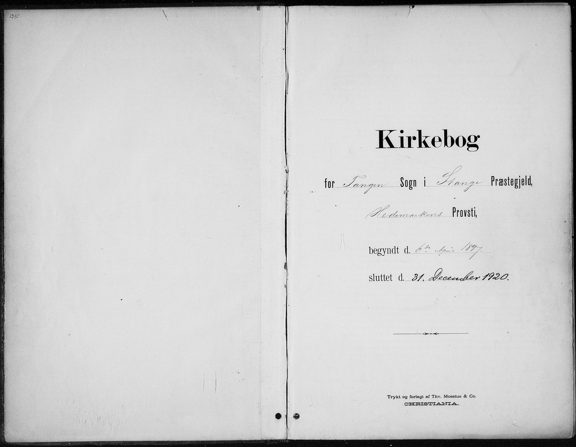 Stange prestekontor, SAH/PREST-002/K/L0023: Parish register (official) no. 23, 1897-1920